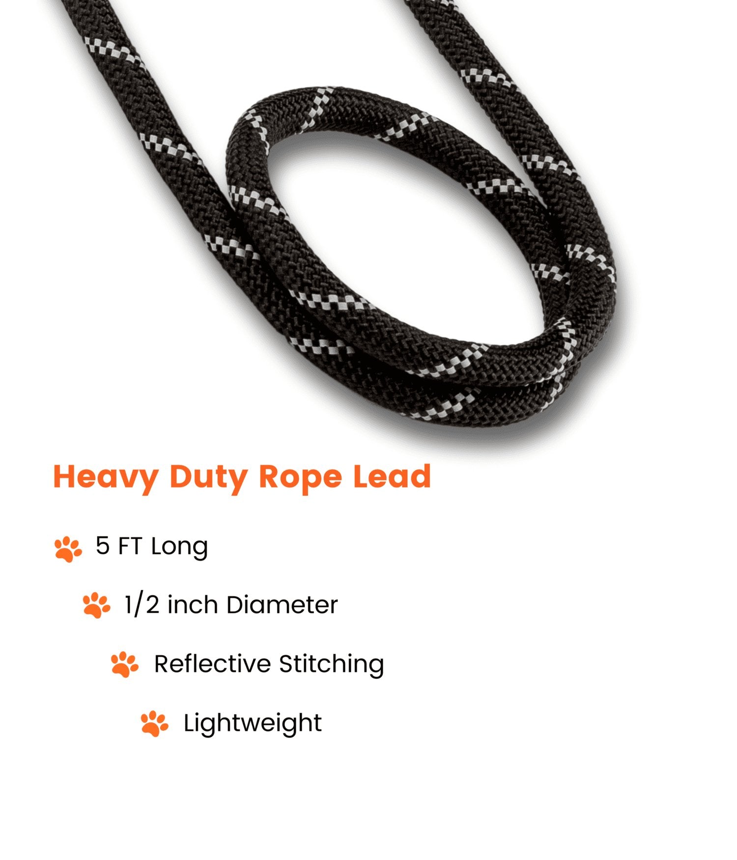 Black Rope Lead - Sweetie