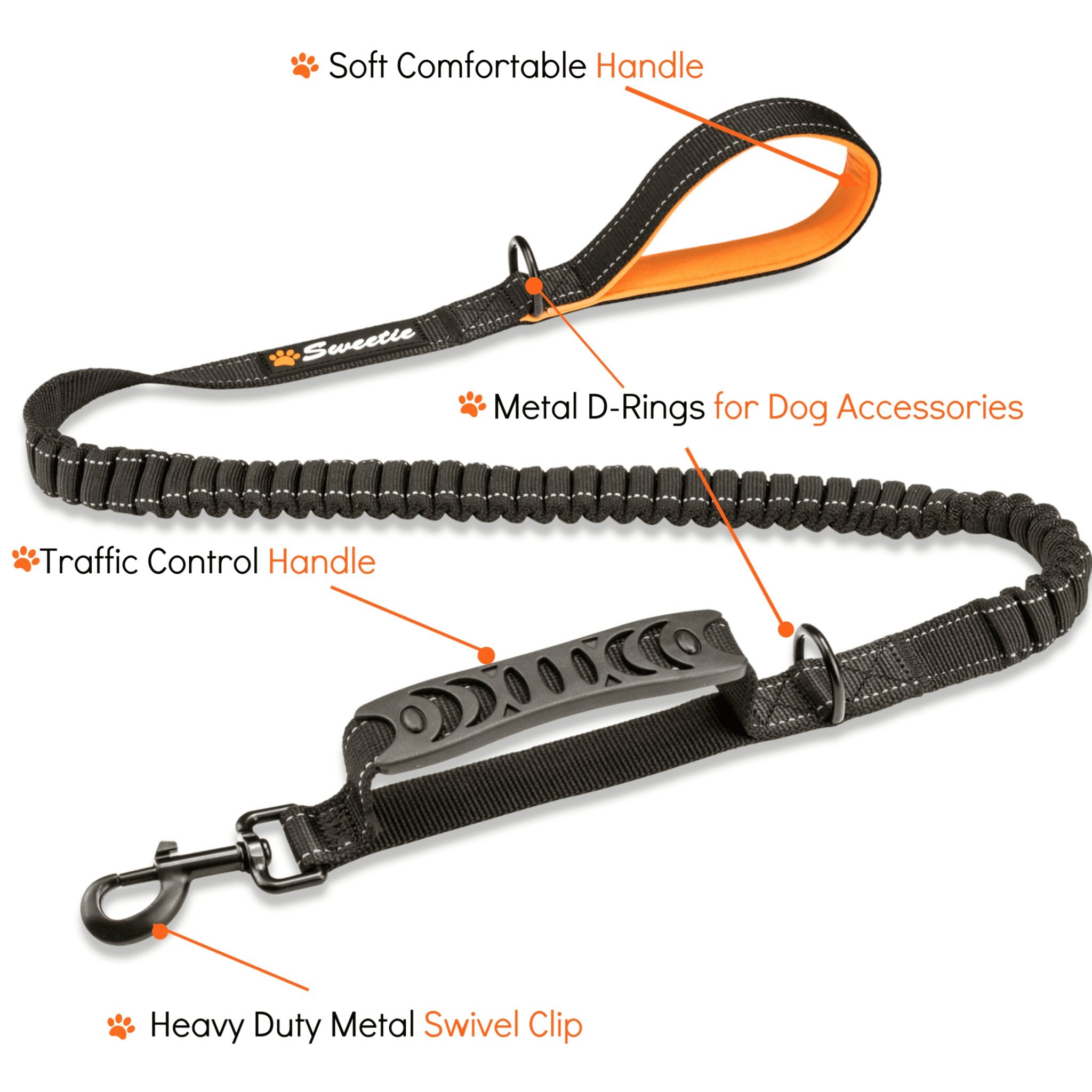 Shock-Absorbing Dog Lead - Sweetie