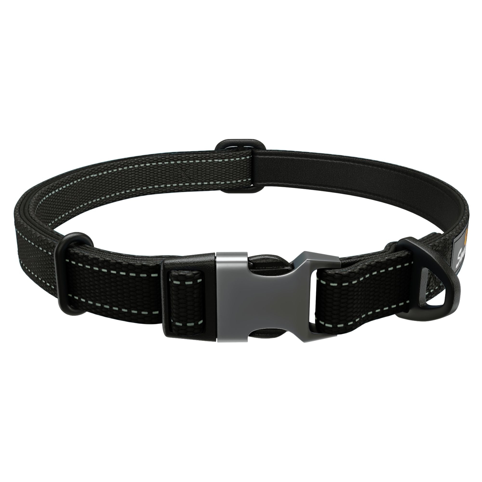 Neoprene Padded Dog Collar - Black - Sweetie