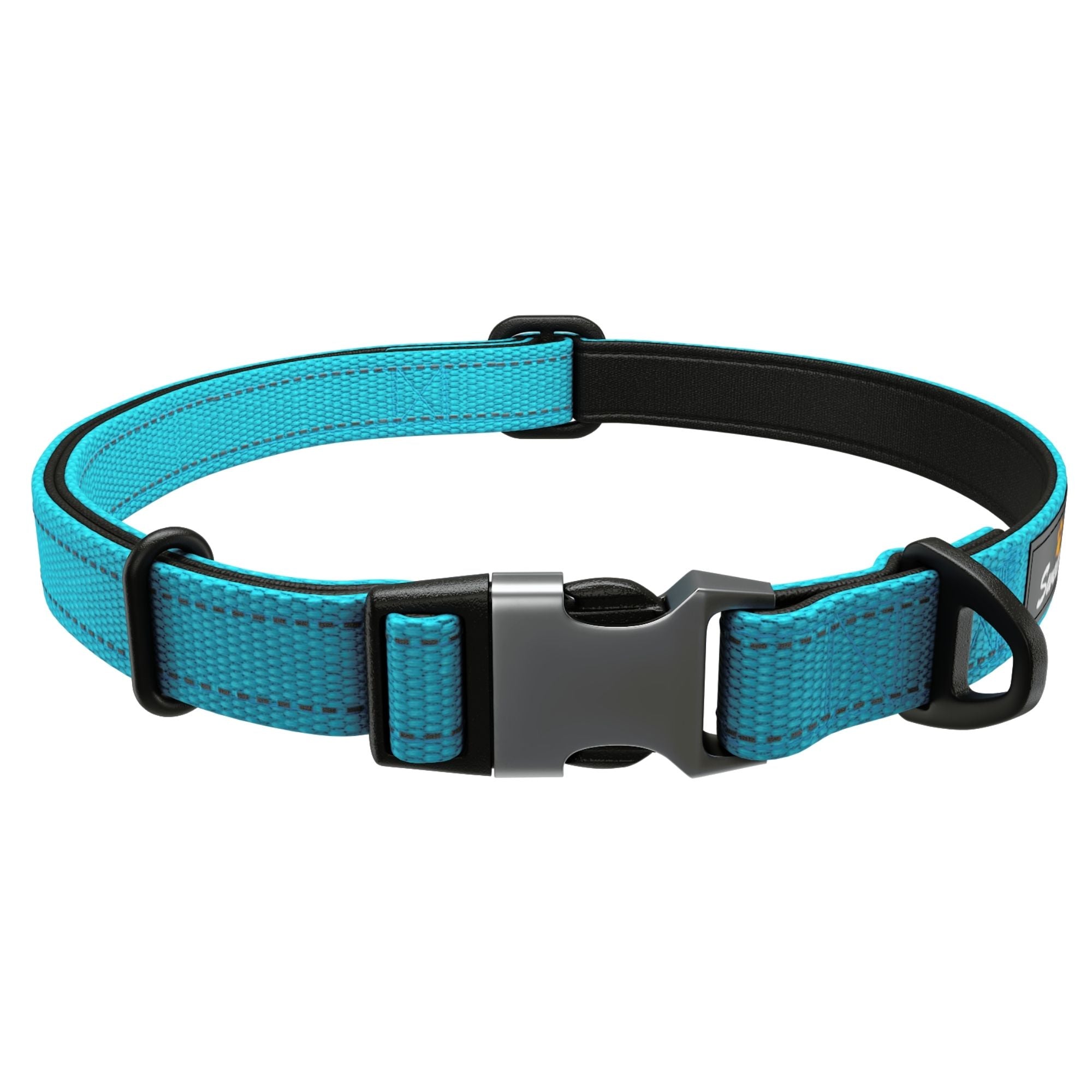 Neoprene Padded Dog Collar - Blue - Sweetie