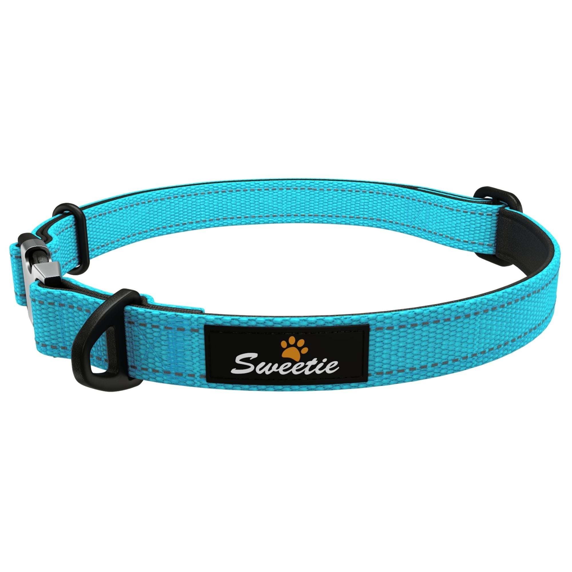 Neoprene Padded Dog Collar - Blue - Sweetie