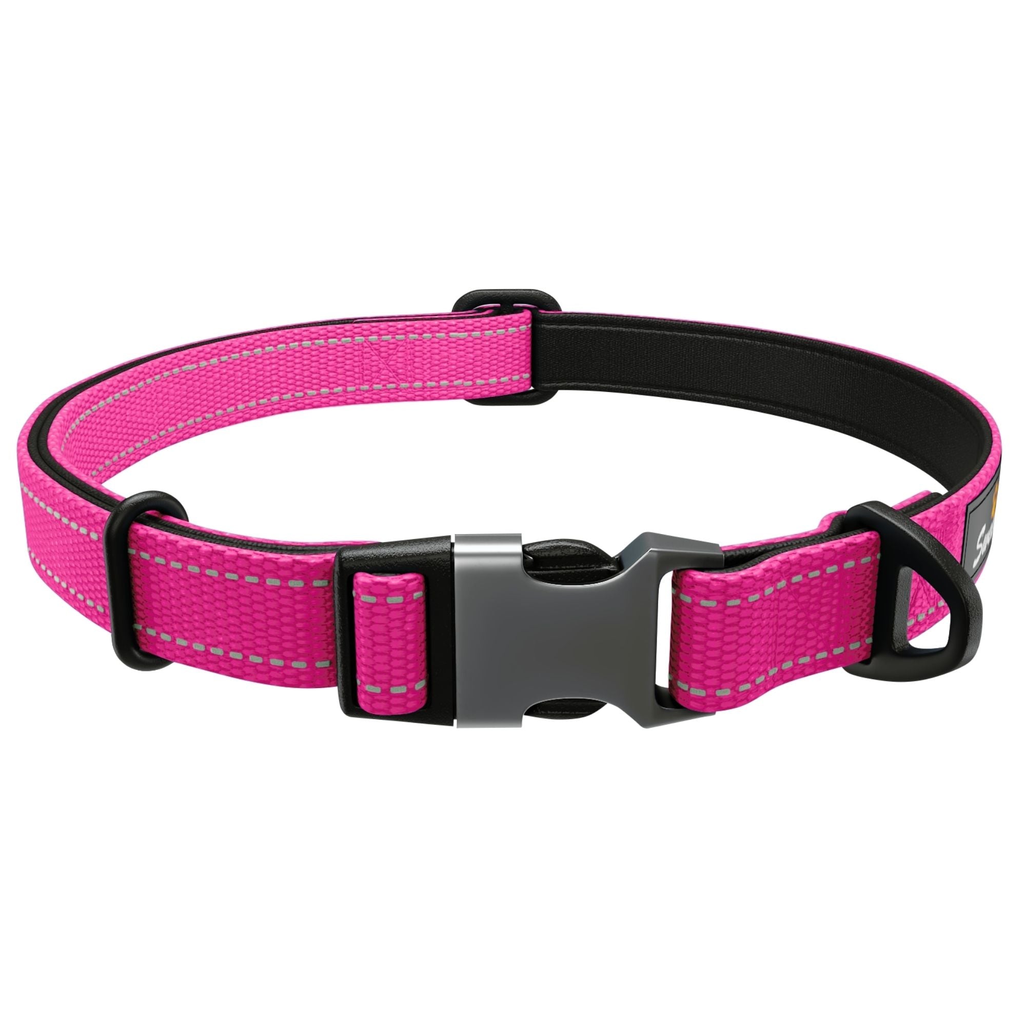 Neoprene Padded Dog Collar - Pink - Sweetie