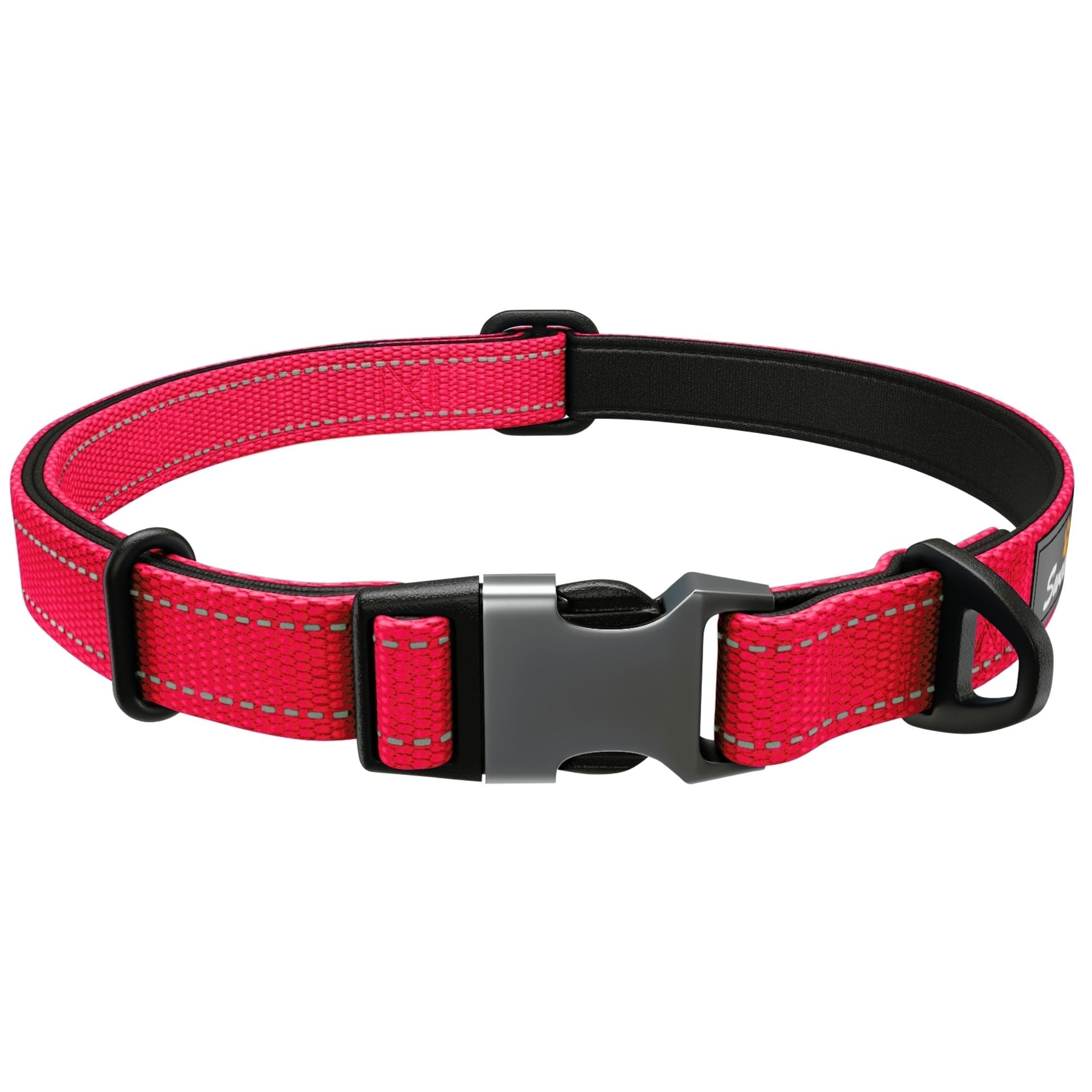 Neoprene Padded Dog Collar - Red - Sweetie
