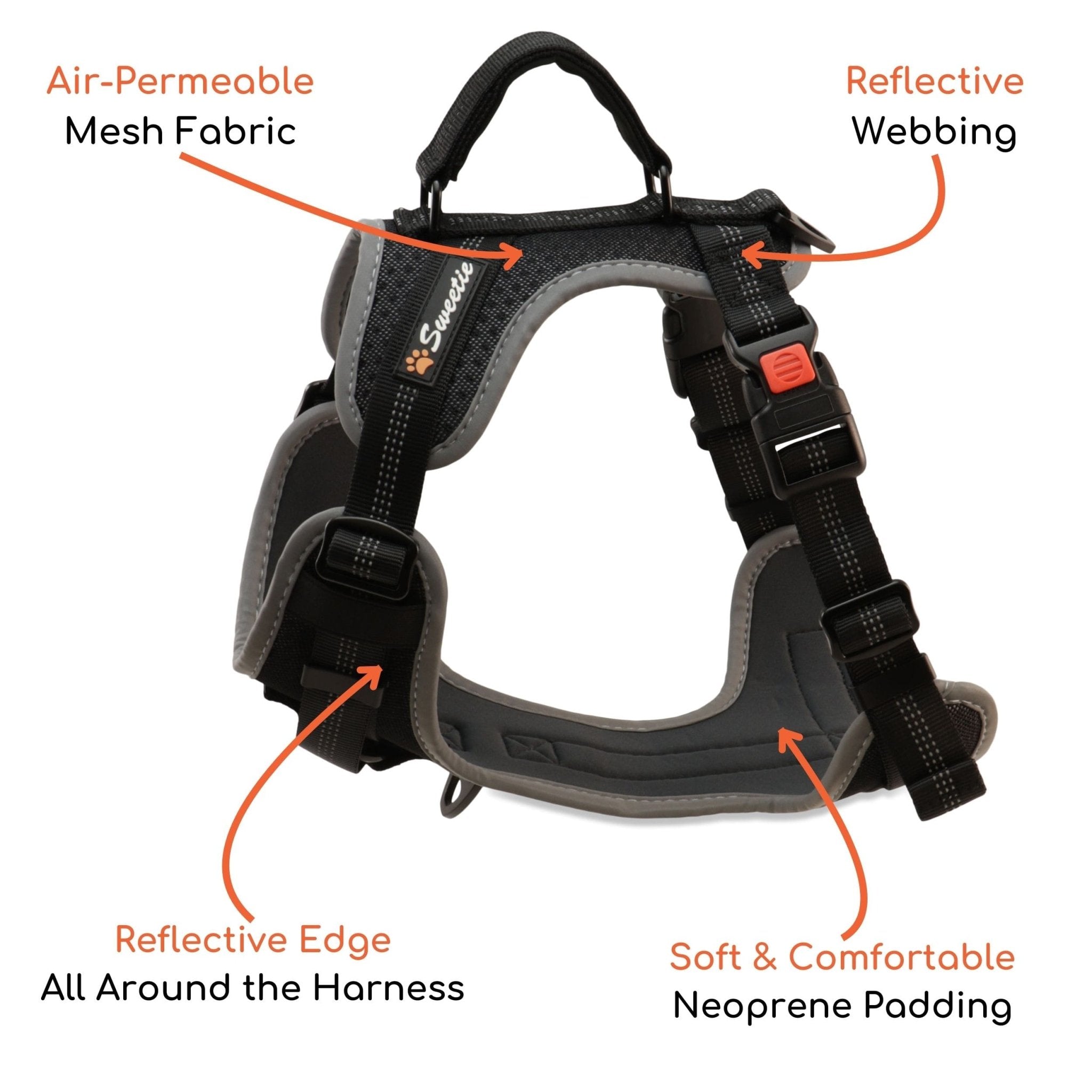 No Pull Dog Harness with Lock Buckles - Sweetie