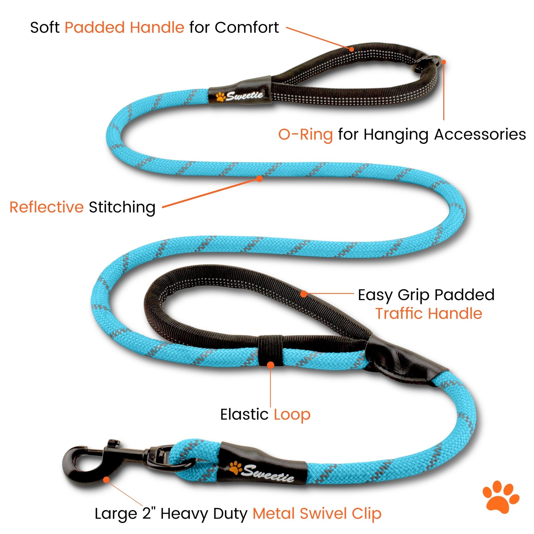 Blue Rope Lead - Sweetie