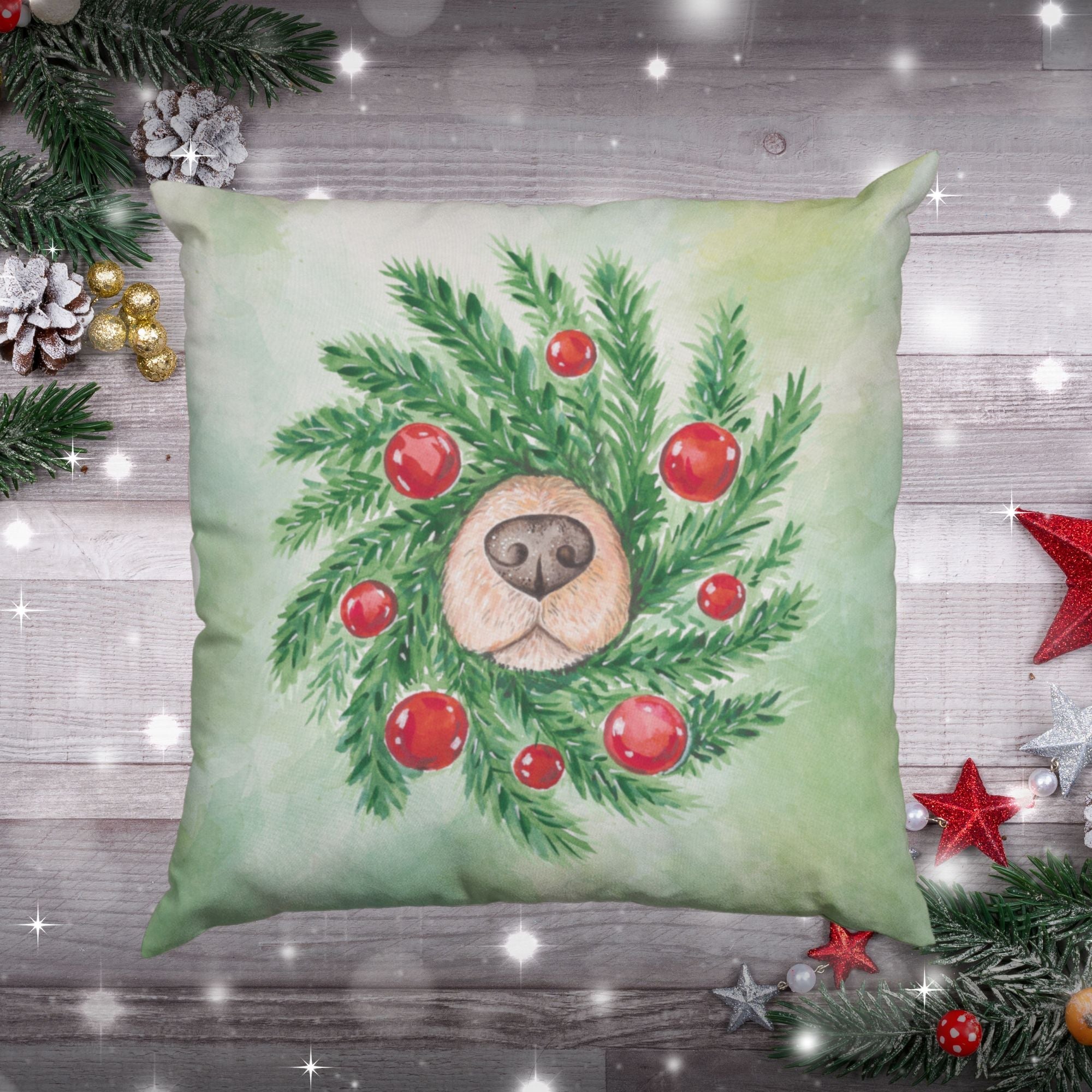 Christmas Decorative Cushion Funny Dog Nose - Sweetie