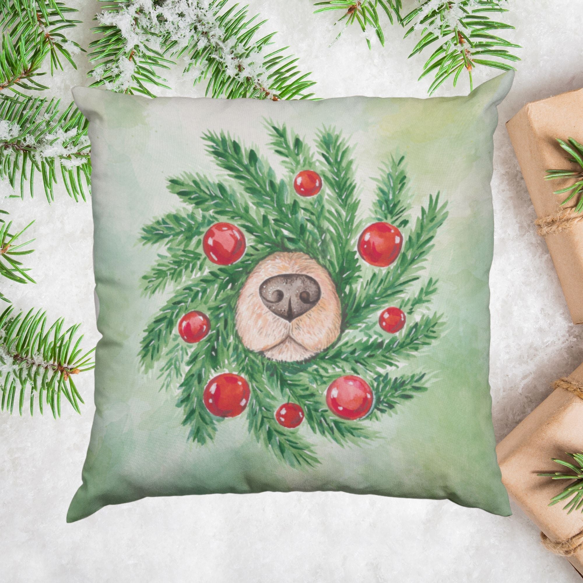 Christmas Decorative Cushion Funny Dog Nose - Sweetie