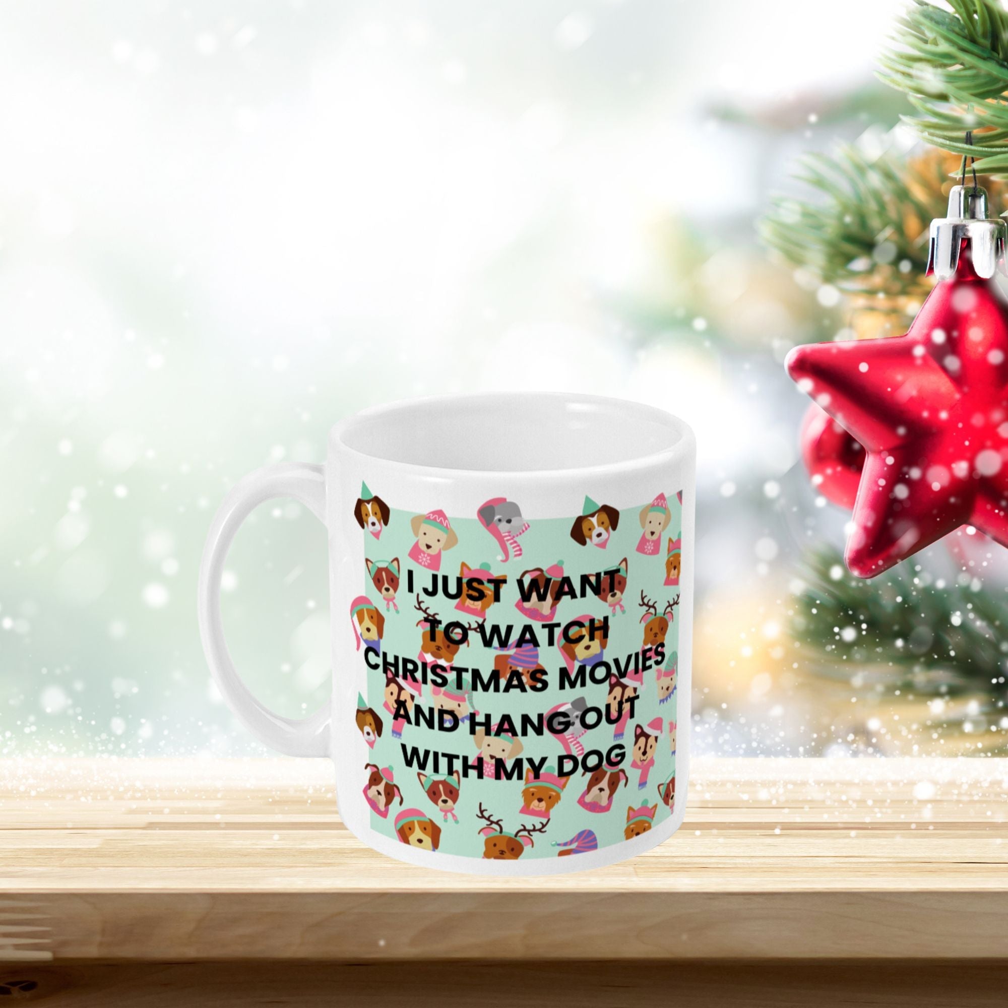 Christmas Mug Dog and Movies - Sweetie