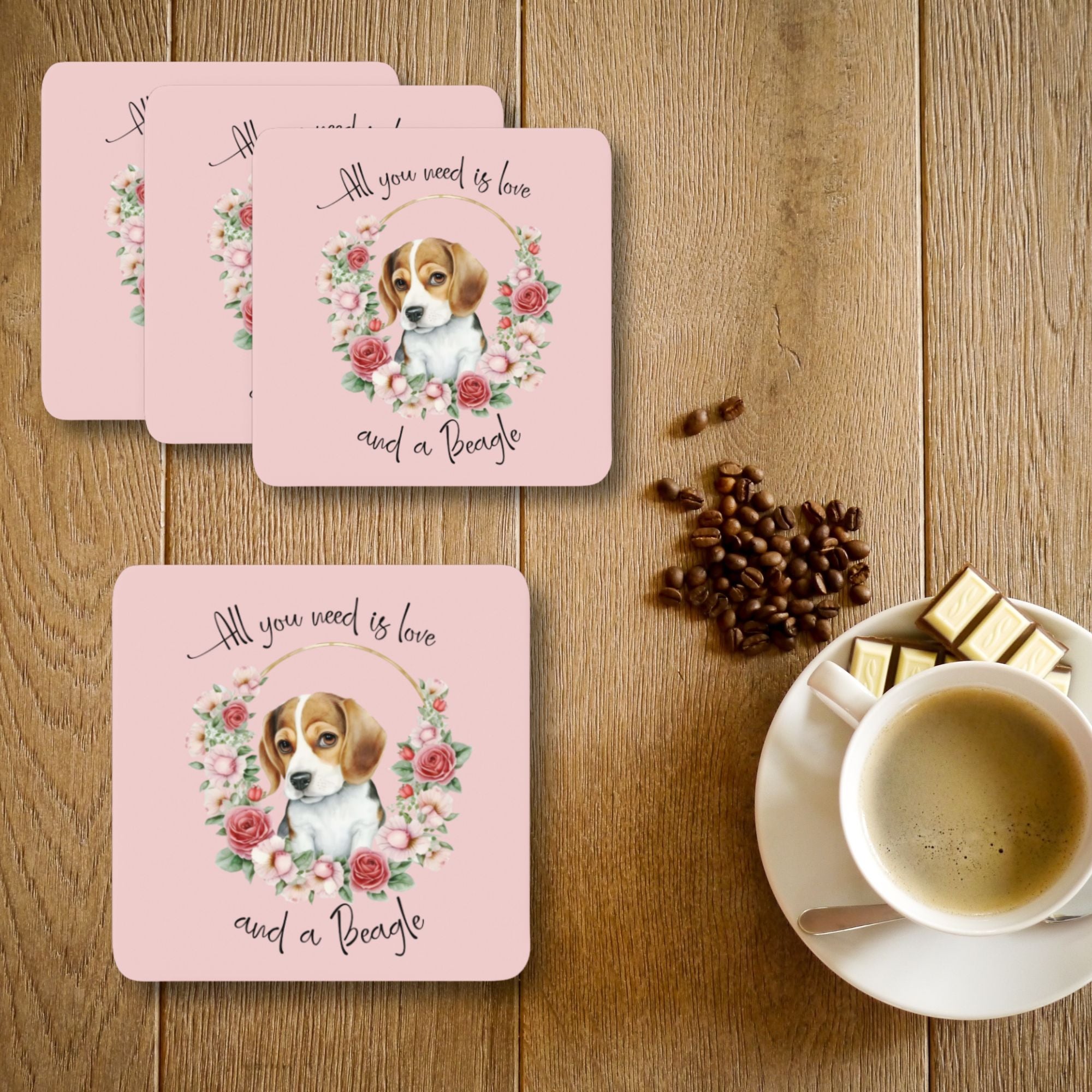 Coasters Dog Lover Gift, Set of 4 - Sweetie