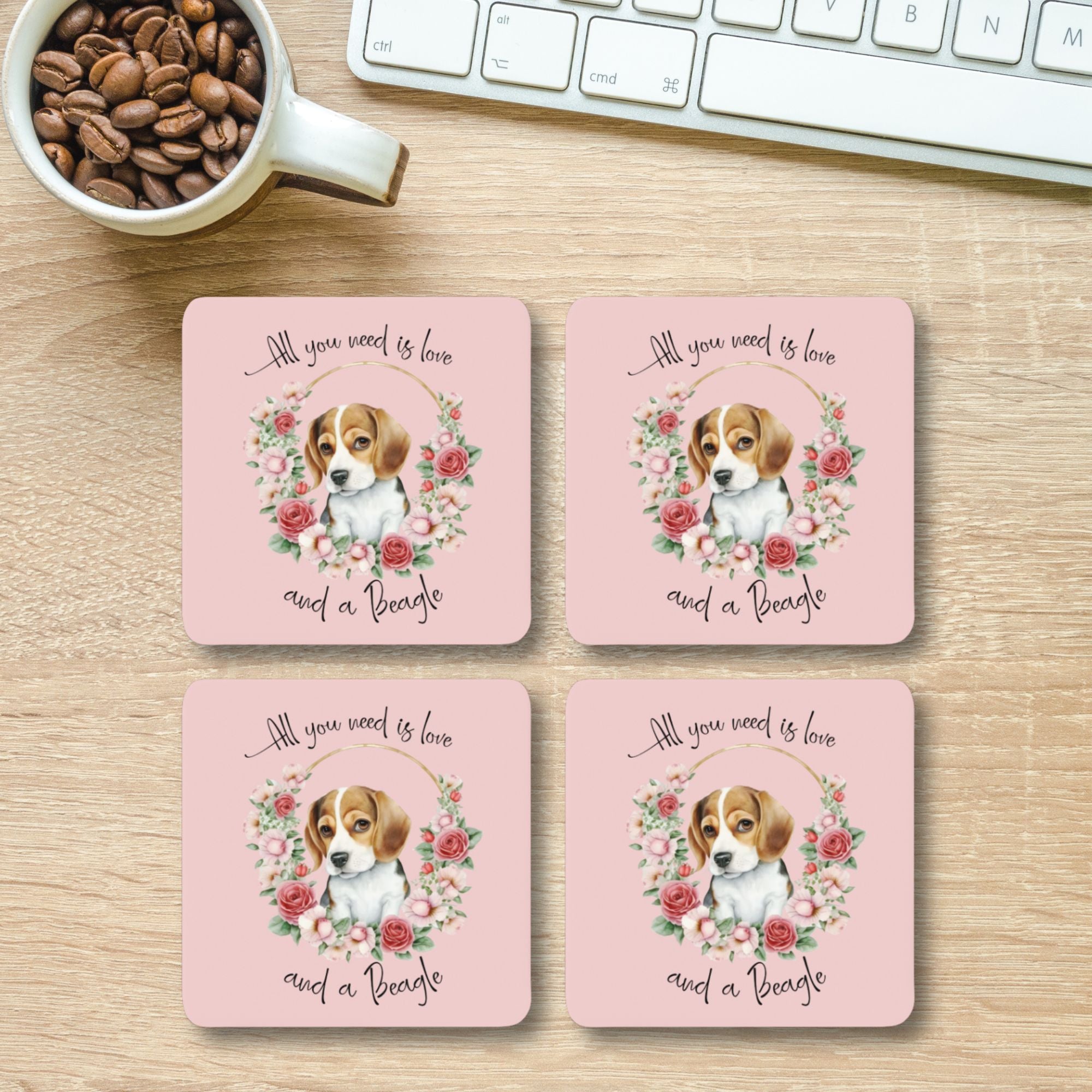 Coasters Dog Lover Gift, Set of 4 - Sweetie