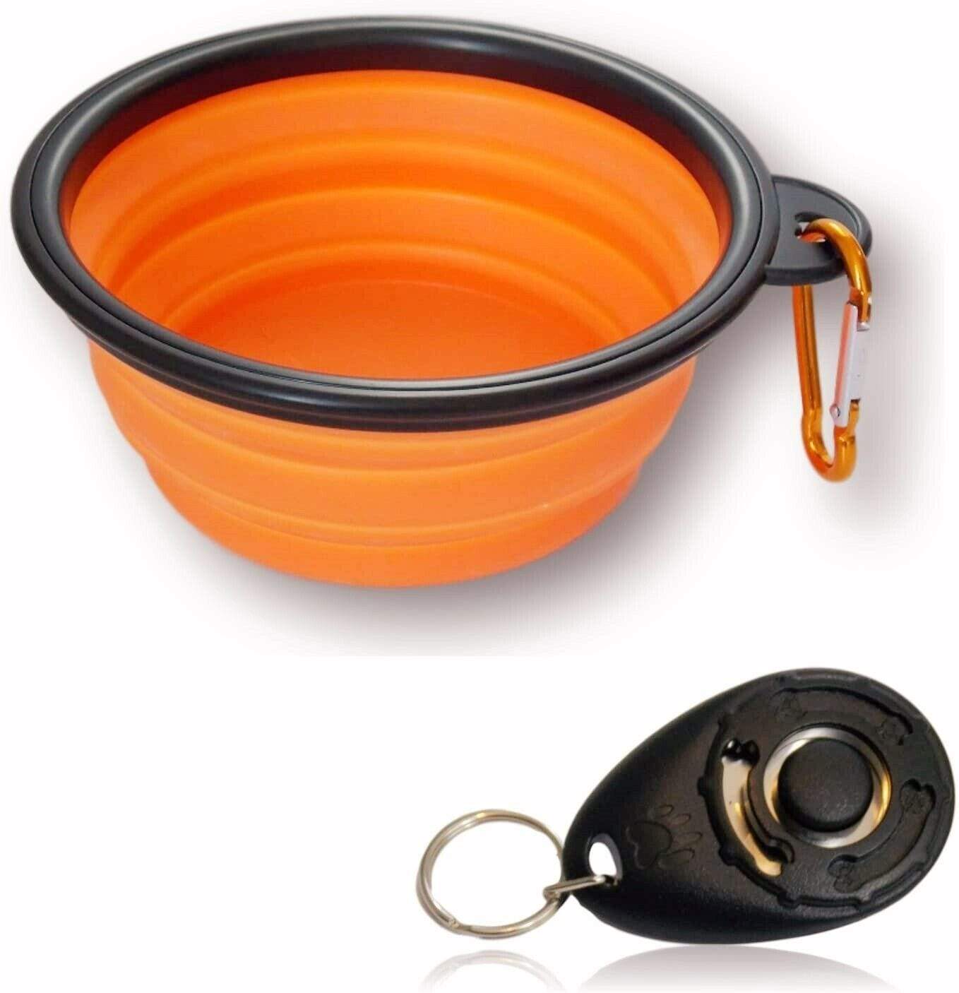 Collapsible Dog Bowl & Training Clicker - Sweetie