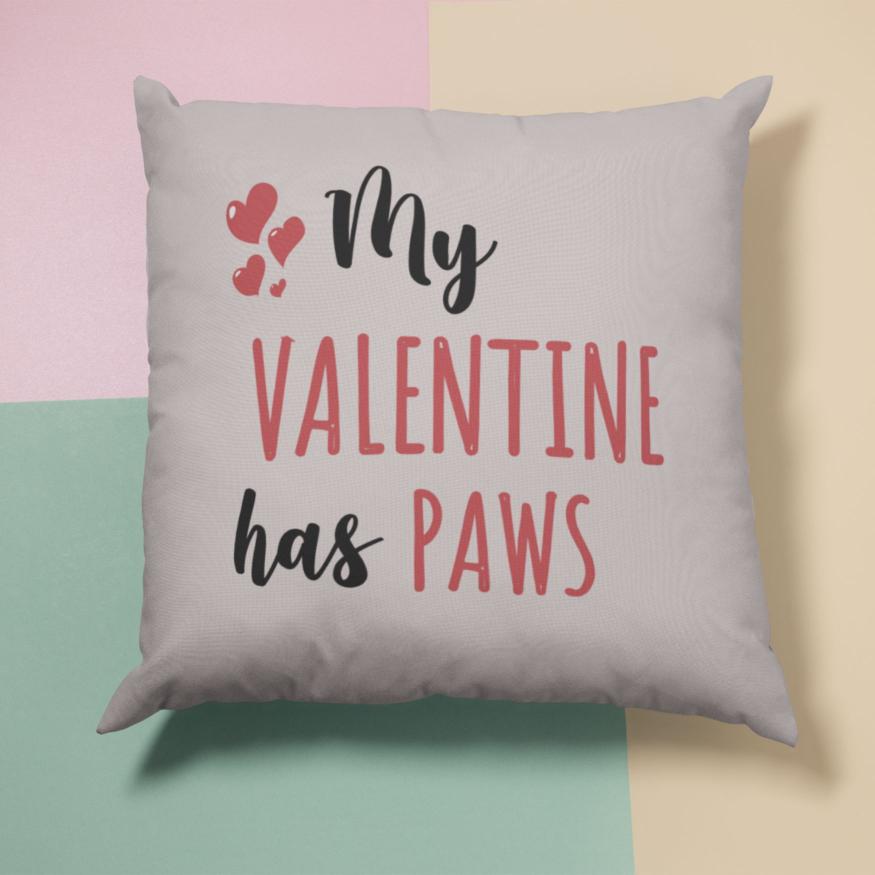 Decorative Cushion My Valentine has Paws - Sweetie