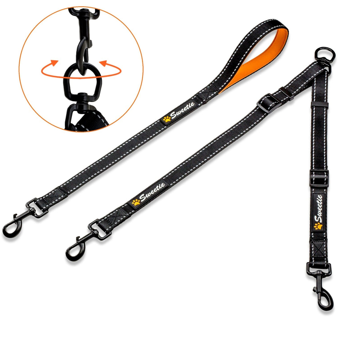 Double Dog Lead Adjustable Walk Two Dogs Effortlessly Sweetie