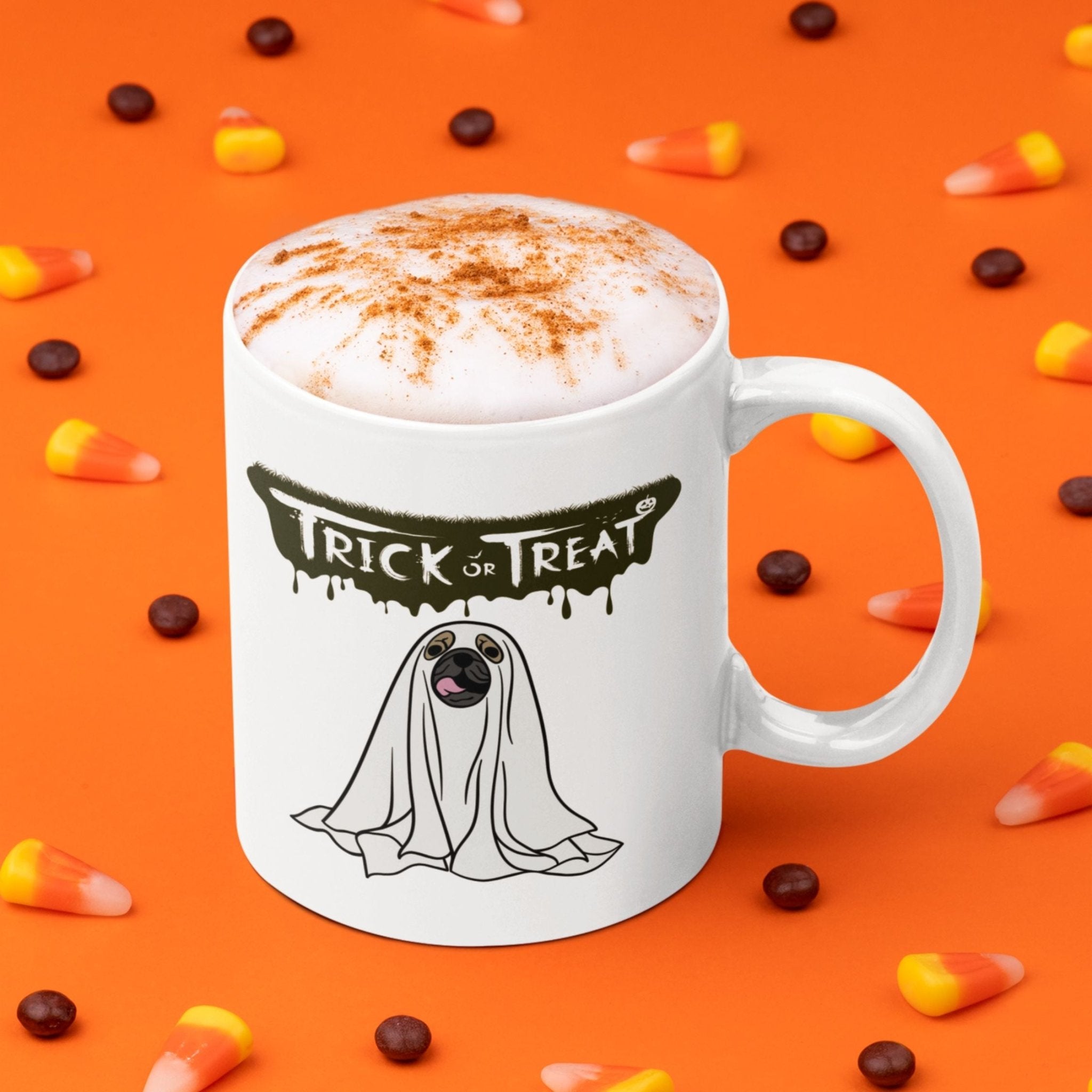 Ghostly Pup Trick or Treat Mug-11oz - Sweetie