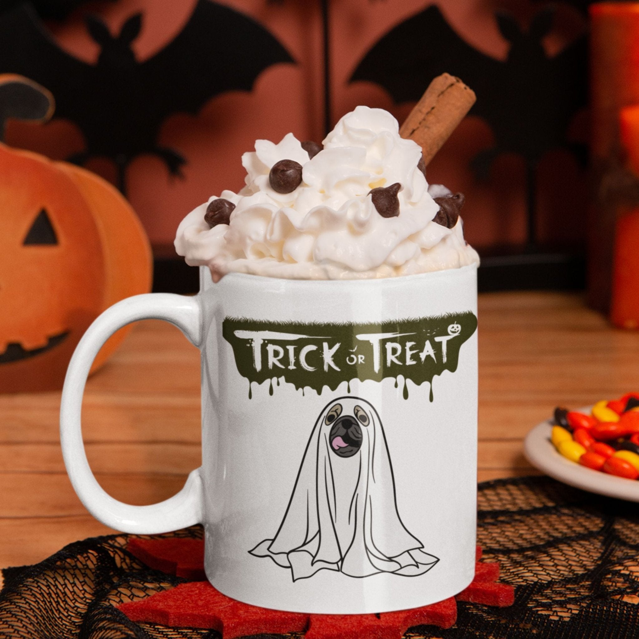Ghostly Pup Trick or Treat Mug-11oz - Sweetie
