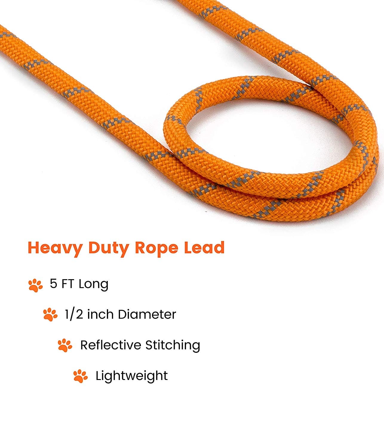 Orange Rope Lead - Sweetie