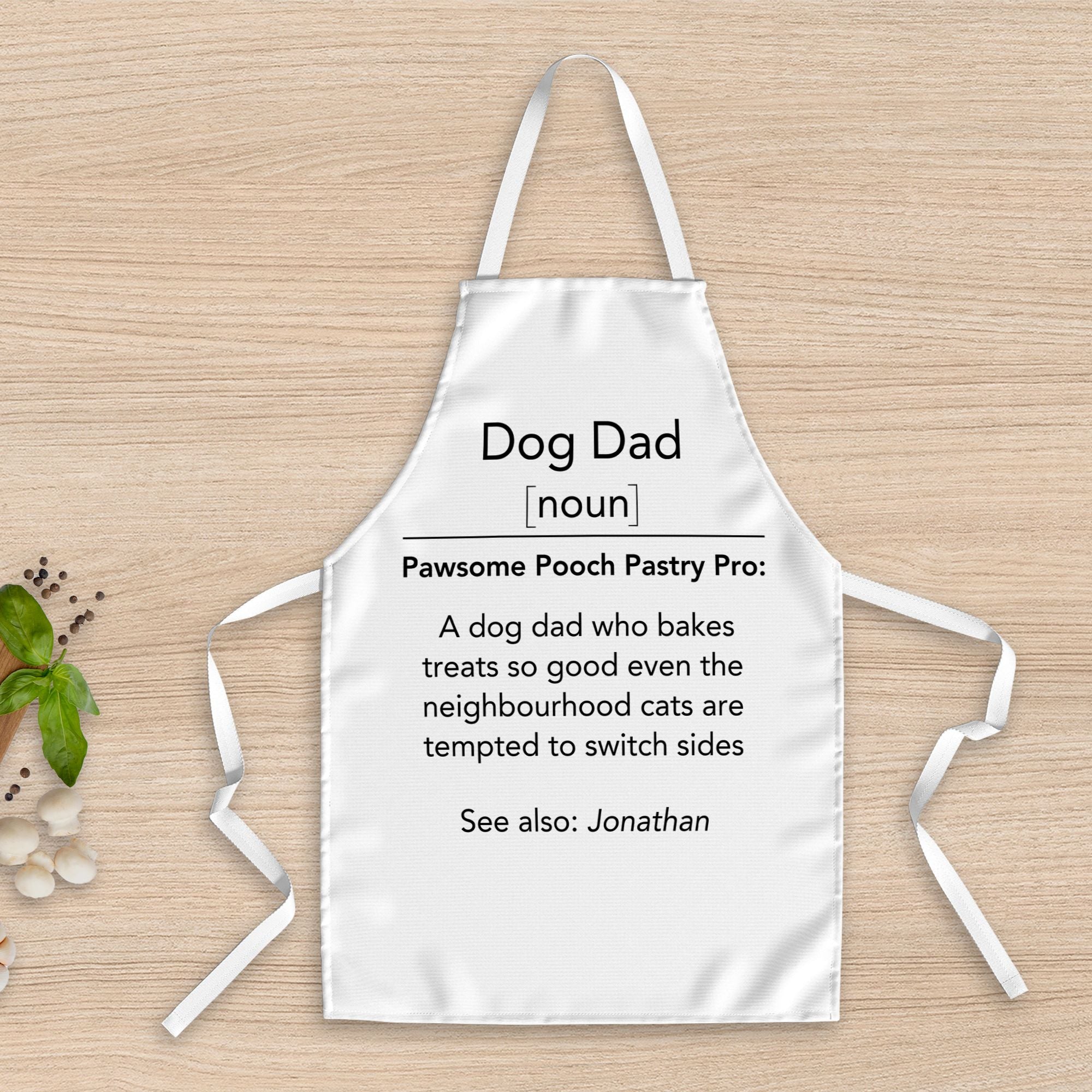 Personalised Apron Dog Dad Definition - Sweetie