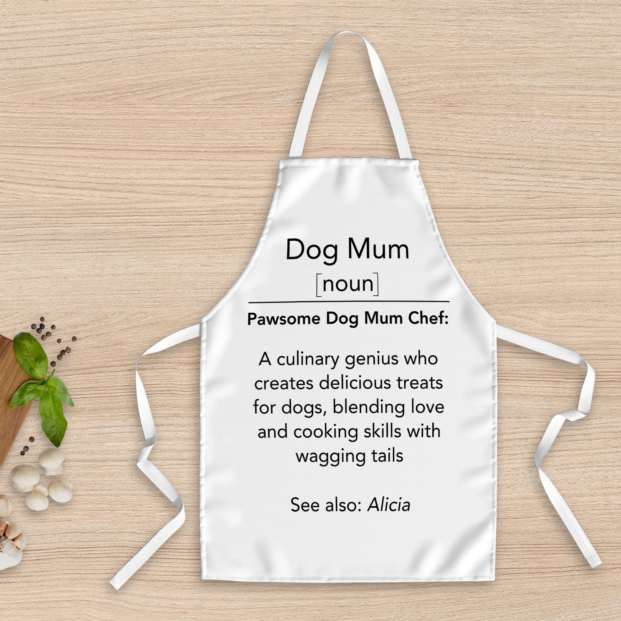 Personalised Apron Dog Mum Definition - Sweetie
