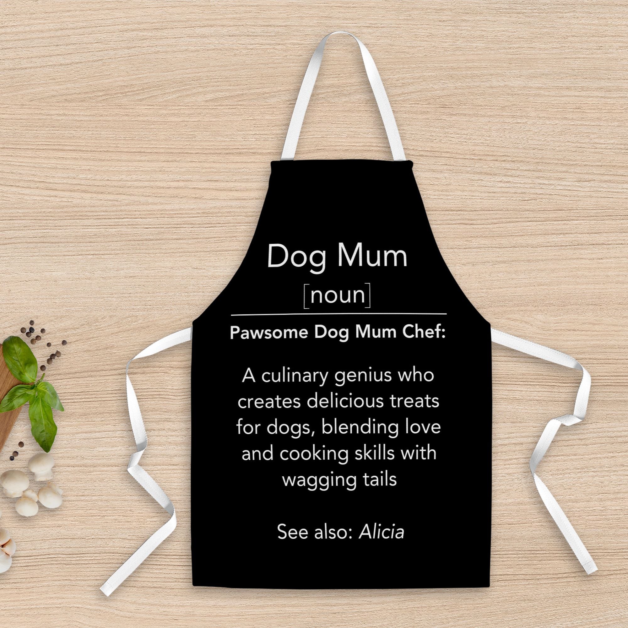 Personalised Apron Dog Mum Definition - Sweetie
