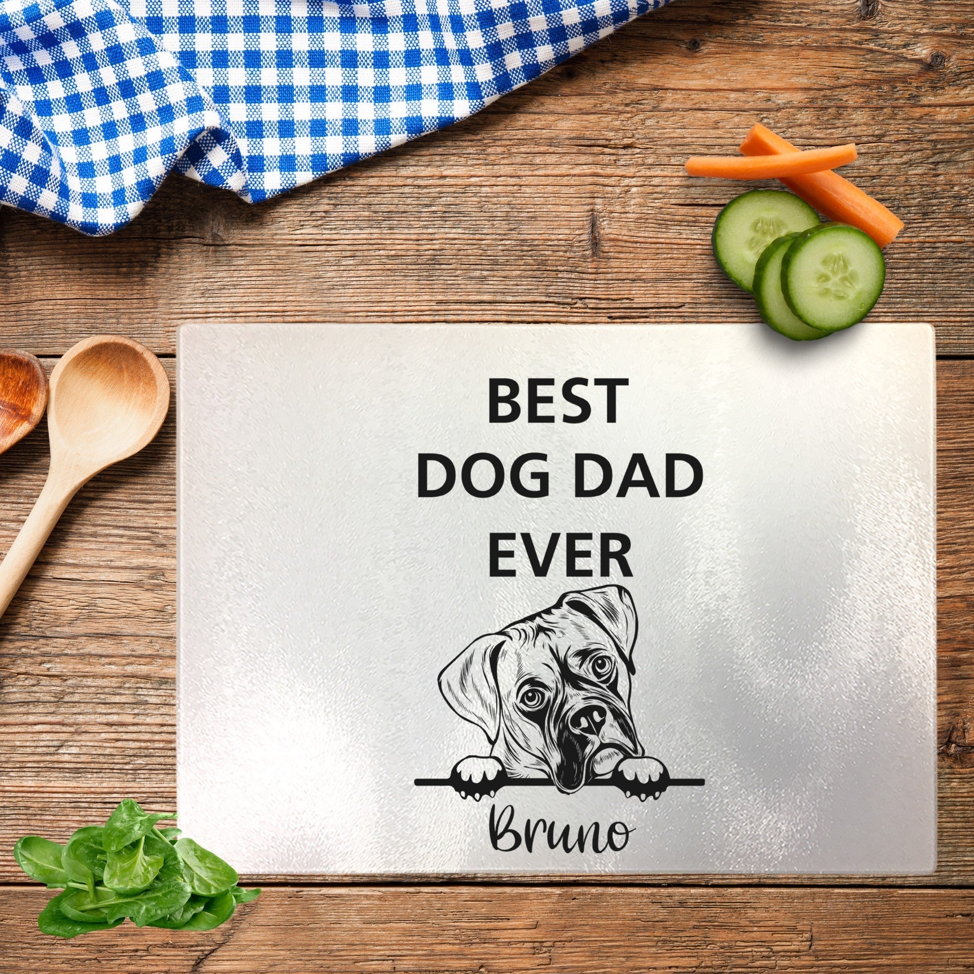 Personalised Chopping Board-Best Dog Dad - Sweetie