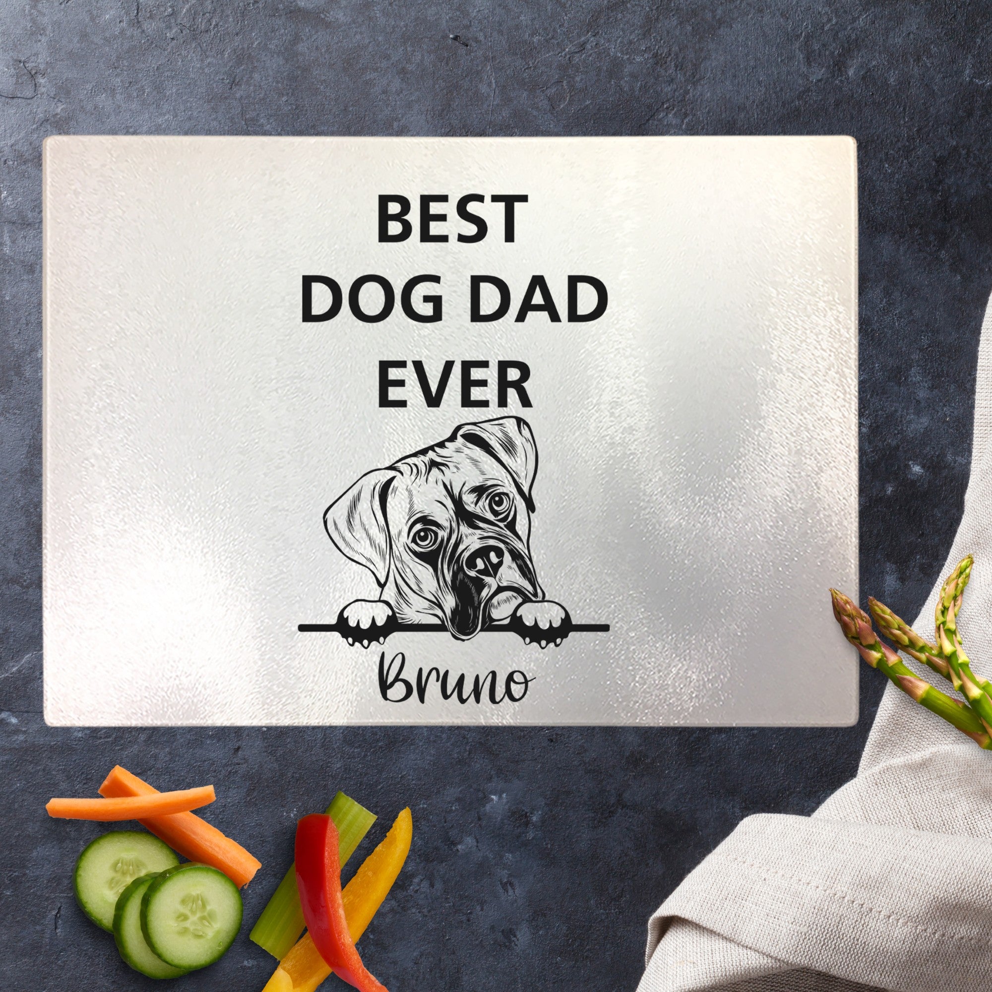 Personalised Chopping Board-Best Dog Dad - Sweetie