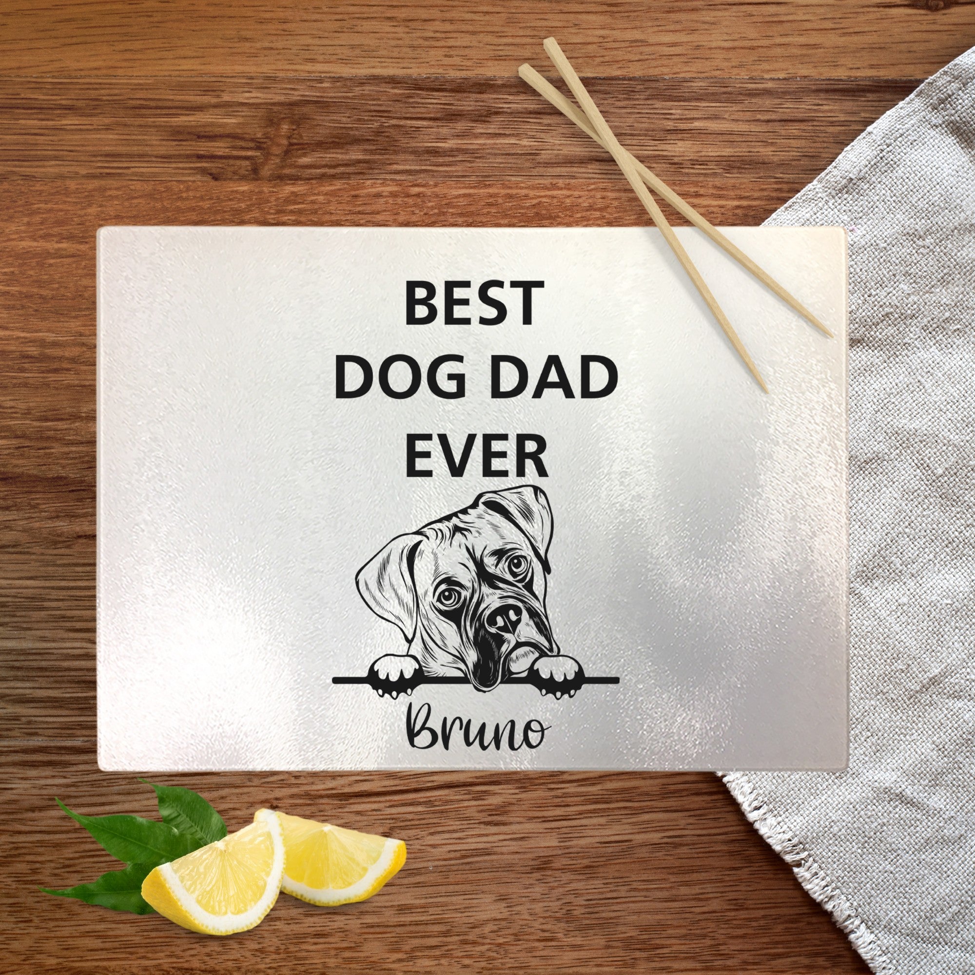 Personalised Chopping Board-Best Dog Dad - Sweetie