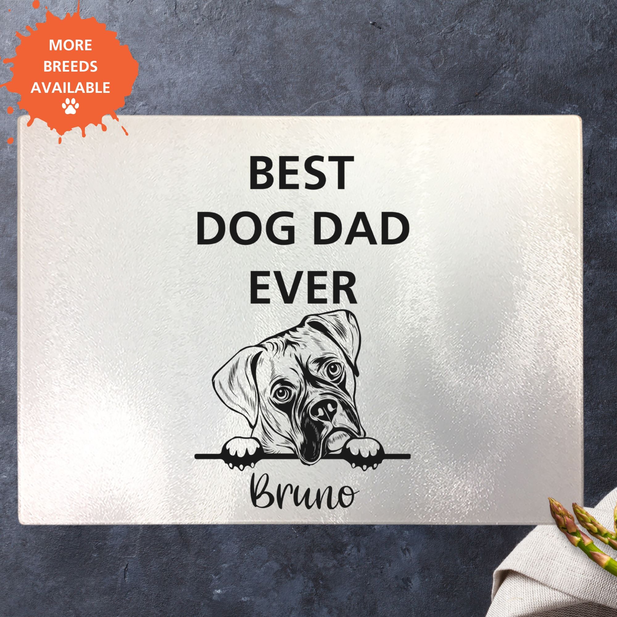 Personalised Chopping Board-Best Dog Dad - Sweetie