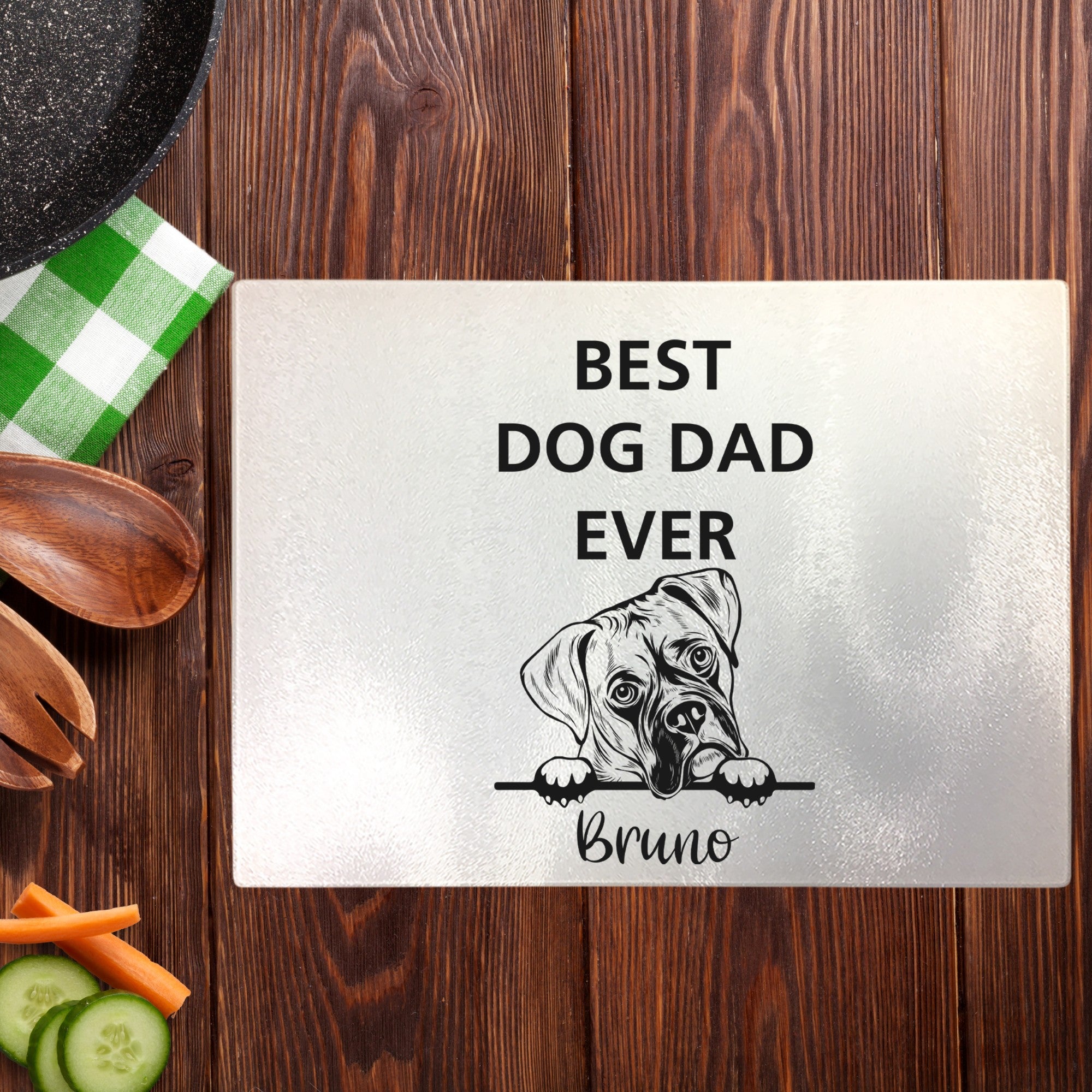 Personalised Chopping Board-Best Dog Dad - Sweetie