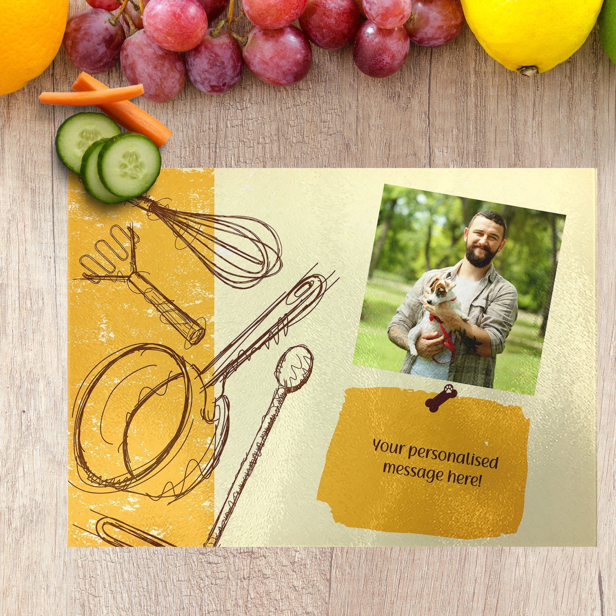 Personalised Chopping Board Photo-Message - Sweetie