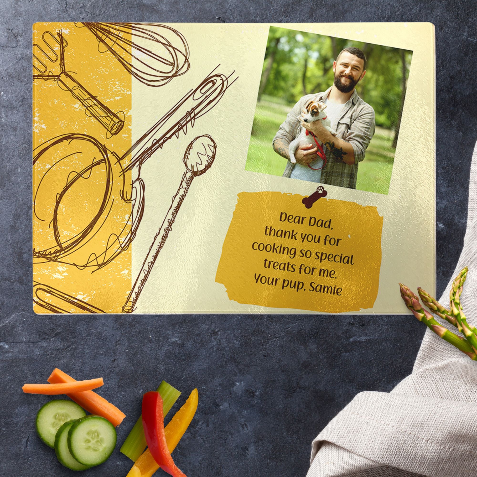 Personalised Chopping Board Photo-Message - Sweetie