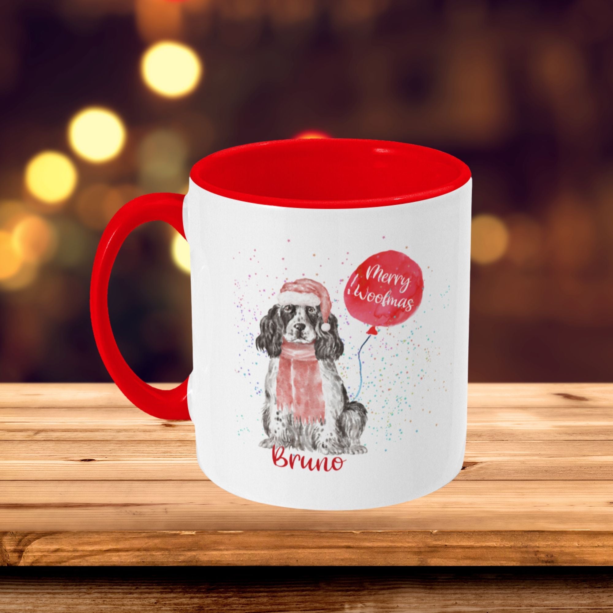 Personalised Christmas Mug Dog Balloon - Sweetie