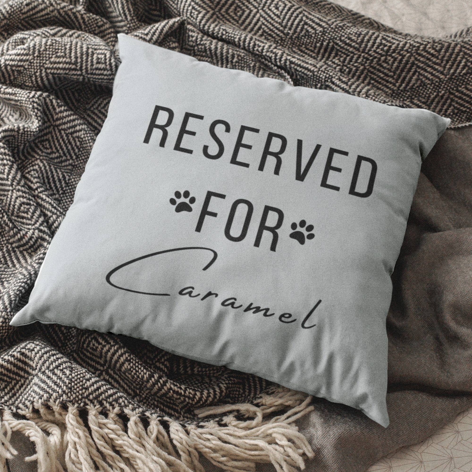 Personalised Decorative Cushion Light Grey - Sweetie