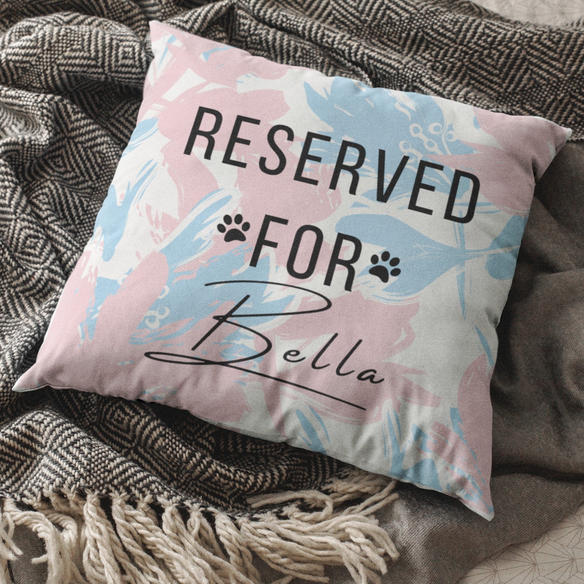 Personalised Decorative Floral Cushion - Sweetie