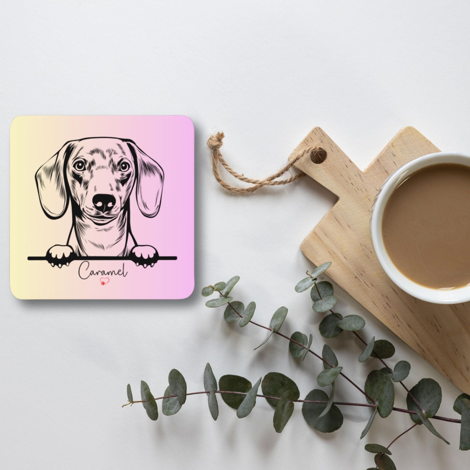 Personalised Dog Name Coasters Set of 4 - Sweetie