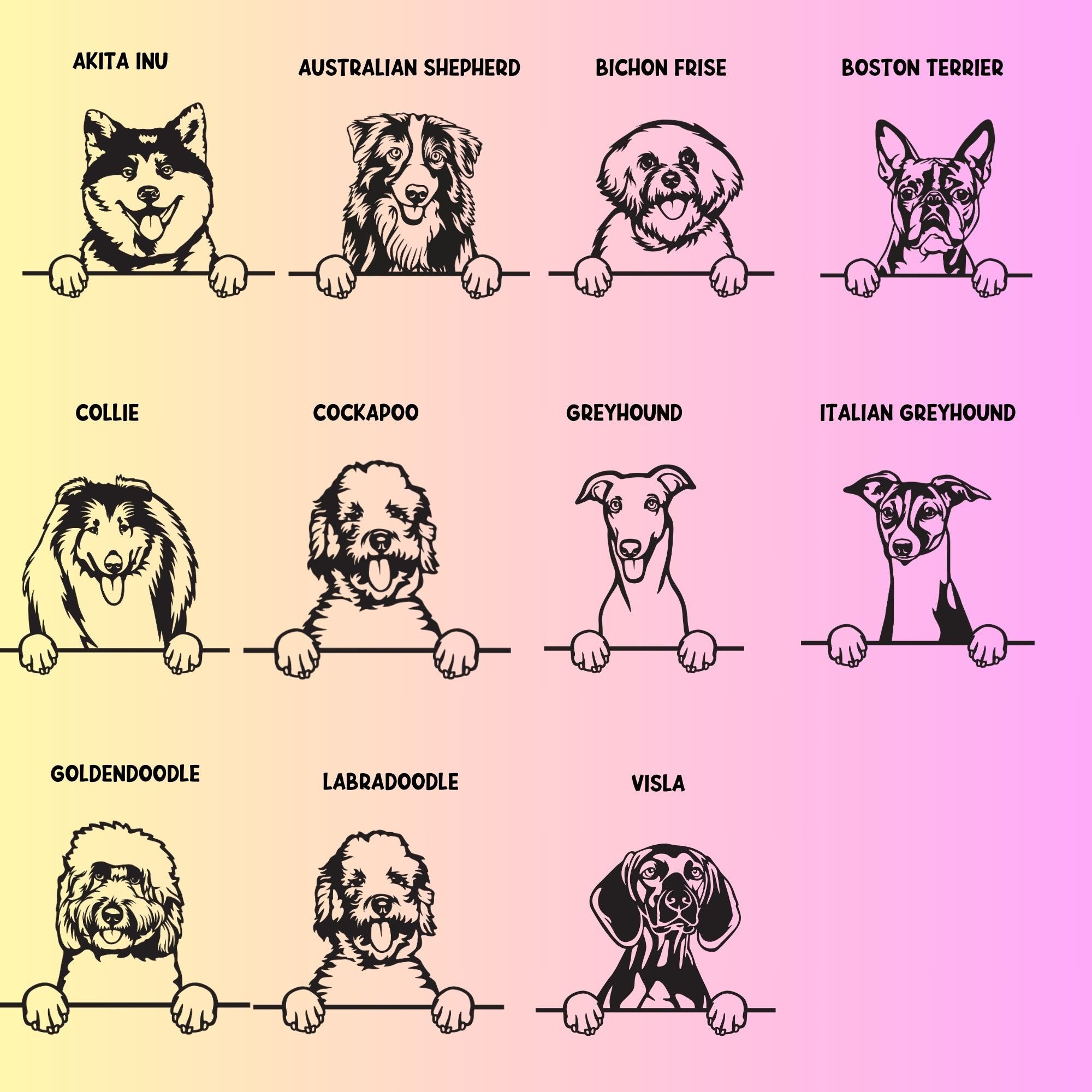 Personalised Dog Name Coasters Set of 4 - Sweetie