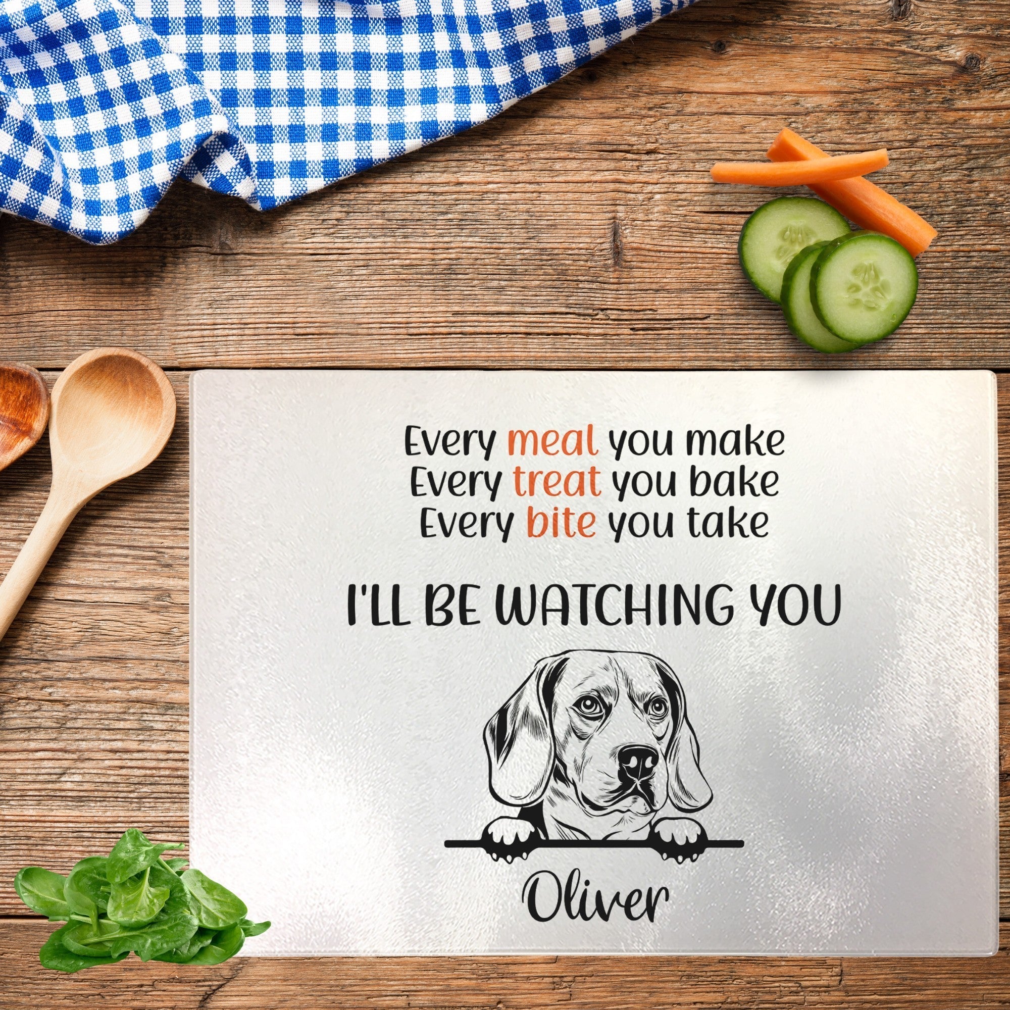 Personalised Funny Glass Chopping Board - Sweetie