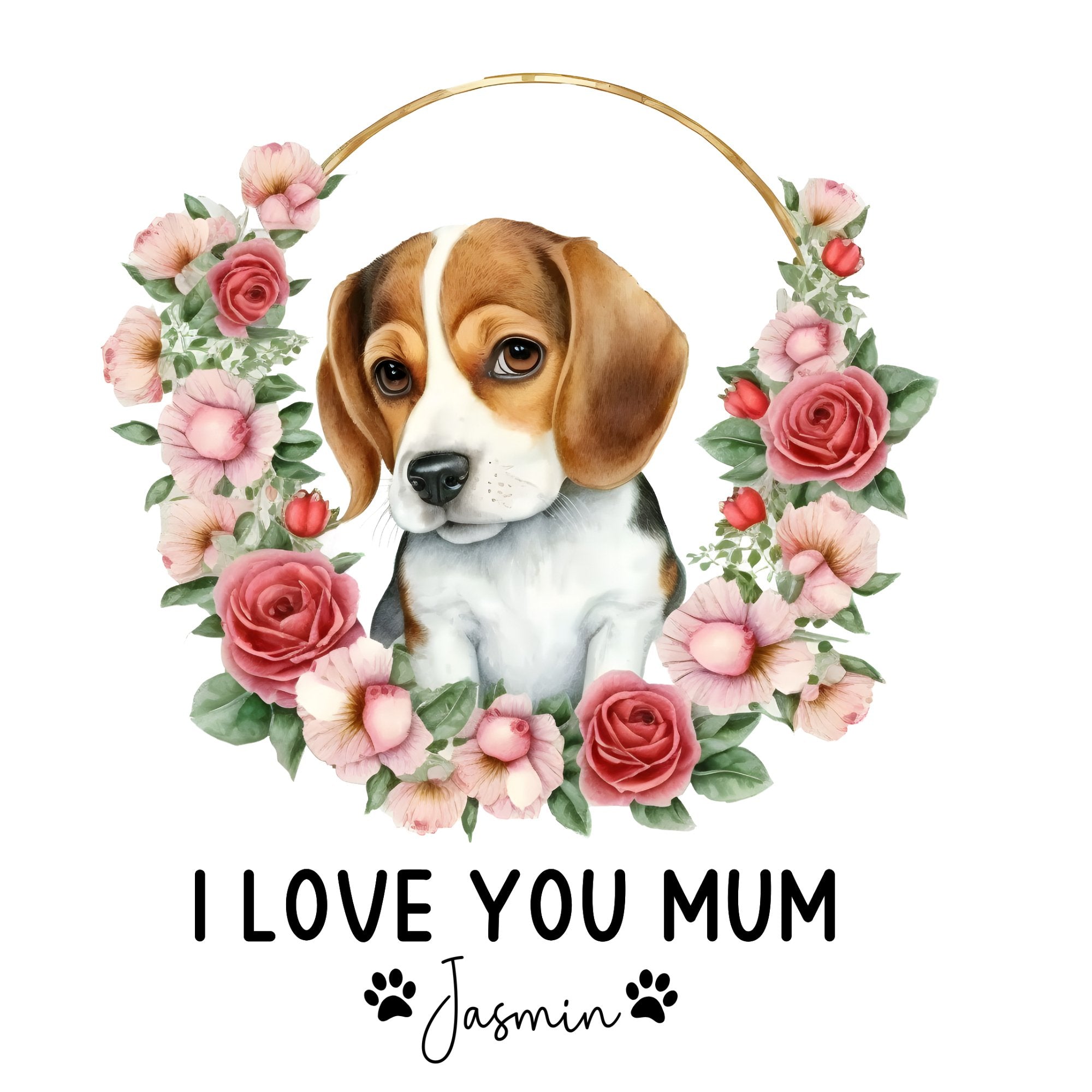 Personalised I Love You Mum Mug -Dog Name - Sweetie