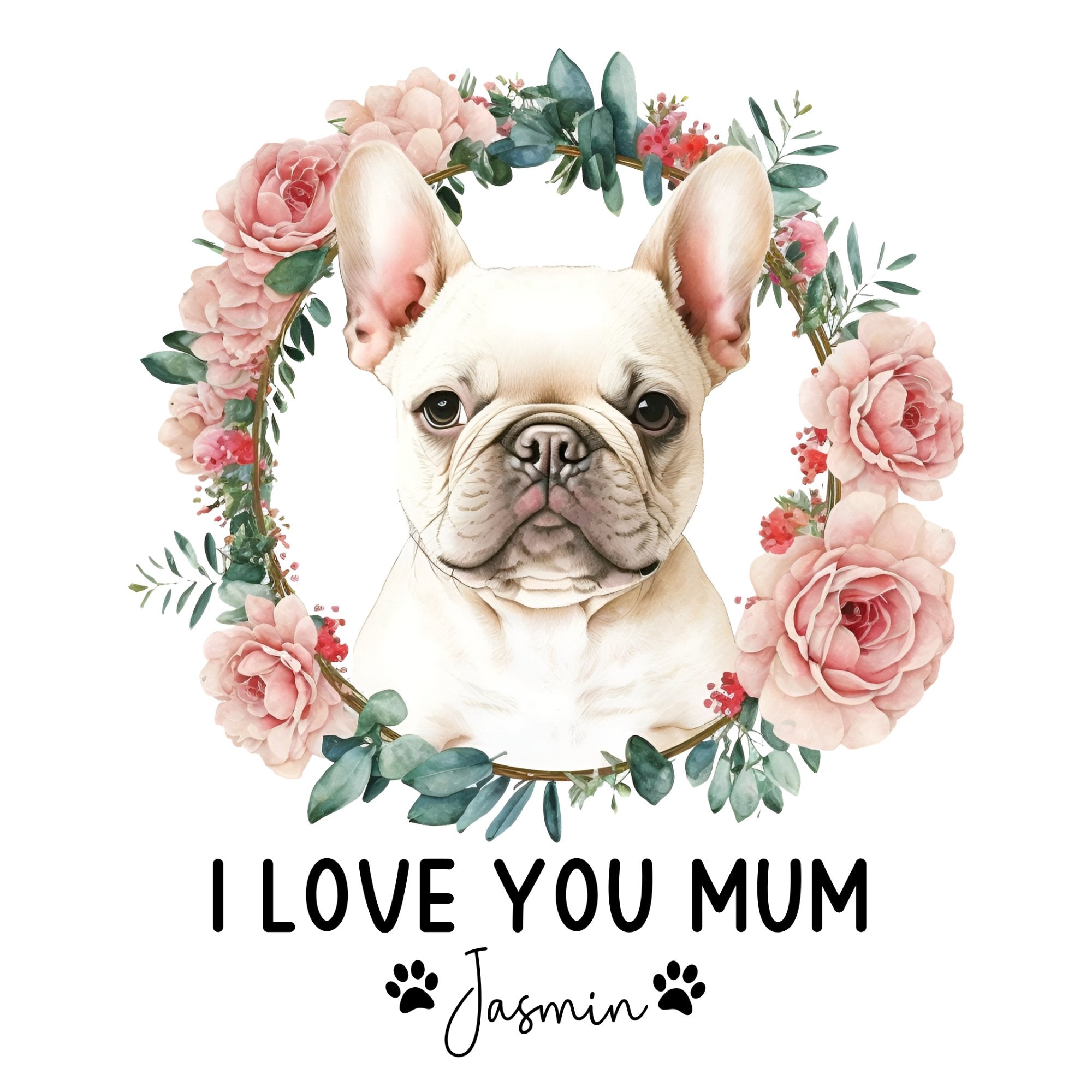 Personalised I Love You Mum Mug -Dog Name - Sweetie