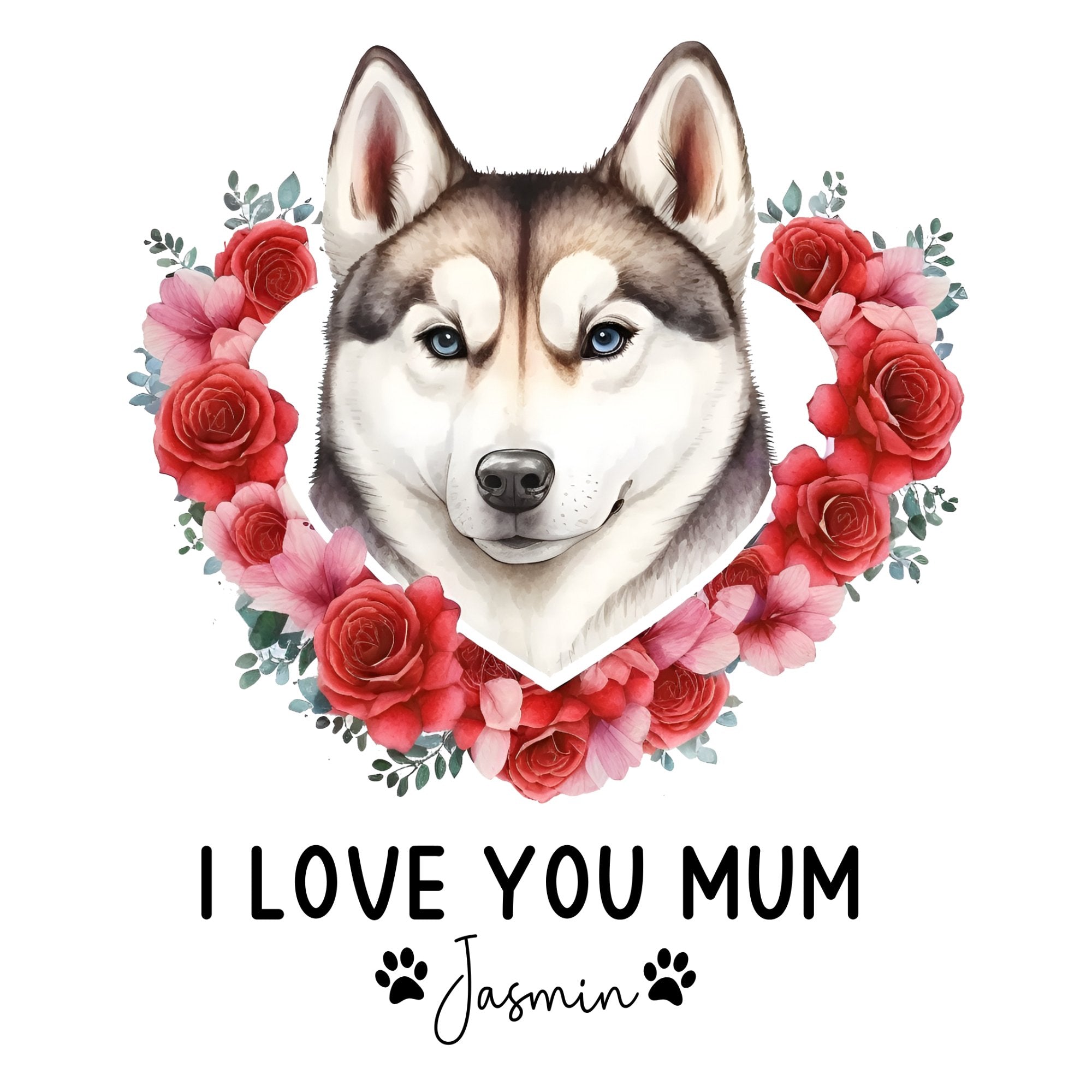 Personalised I Love You Mum Mug -Dog Name - Sweetie