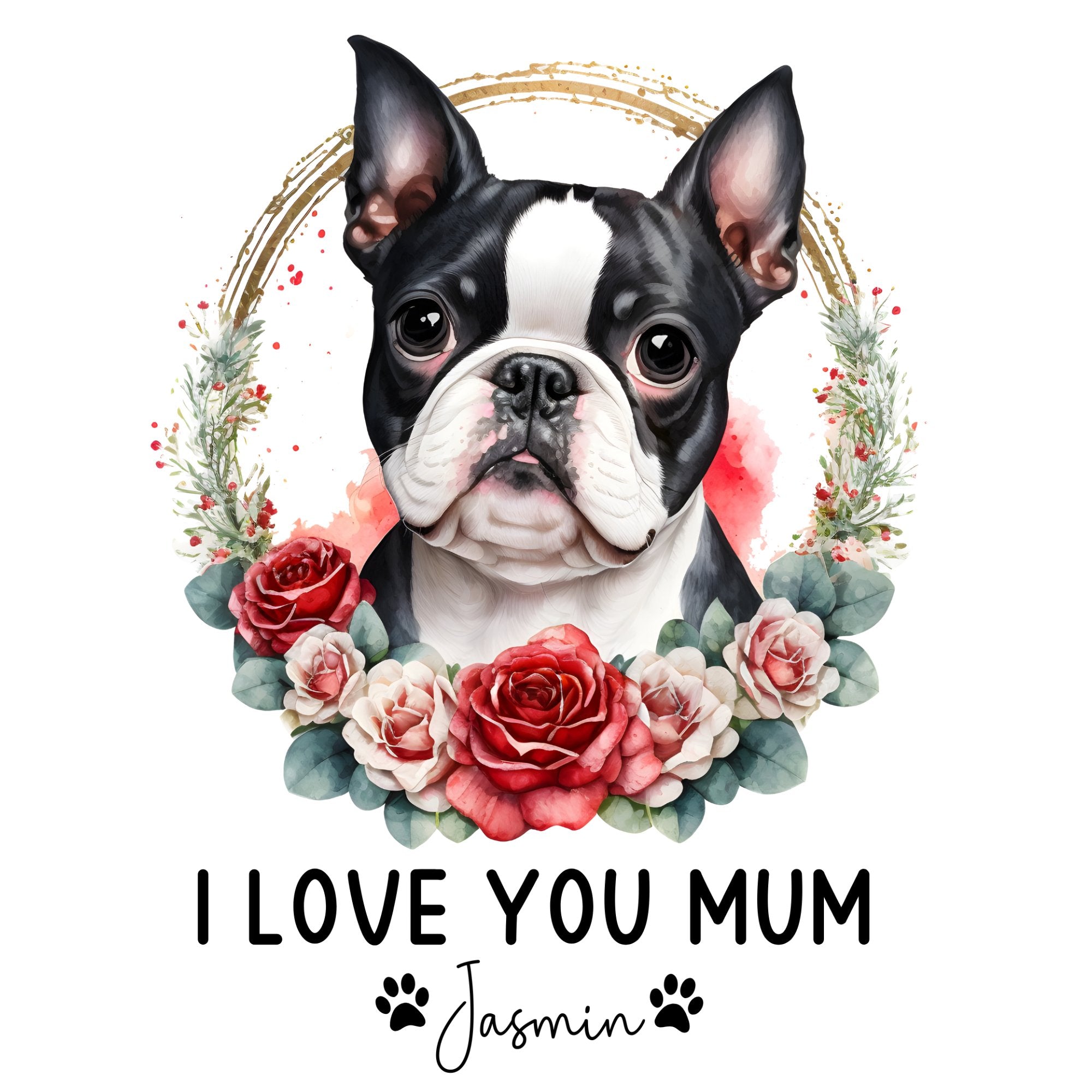 Personalised I Love You Mum Mug -Dog Name - Sweetie