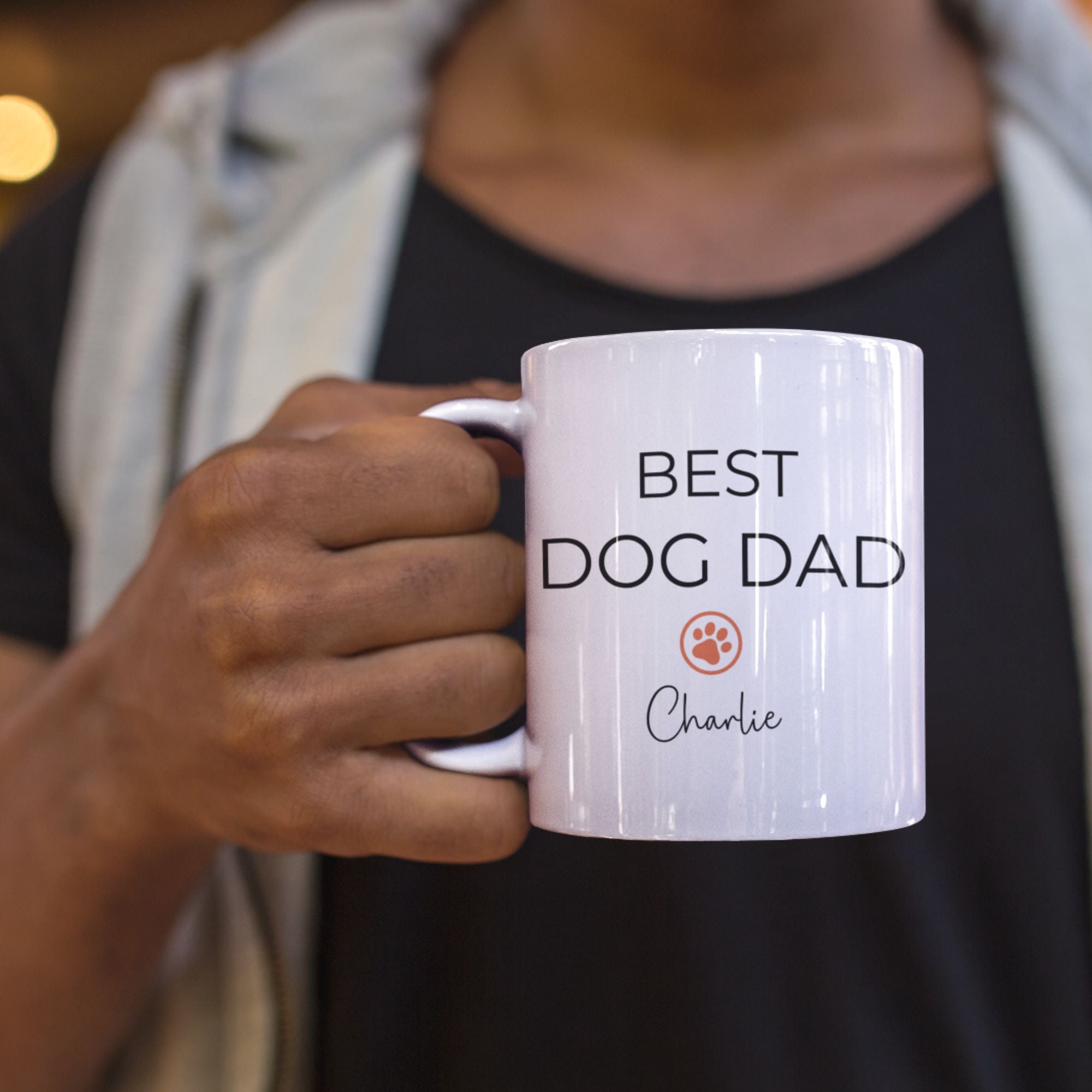 Personalised Mug Best Dog Dad & Dog Name - Sweetie