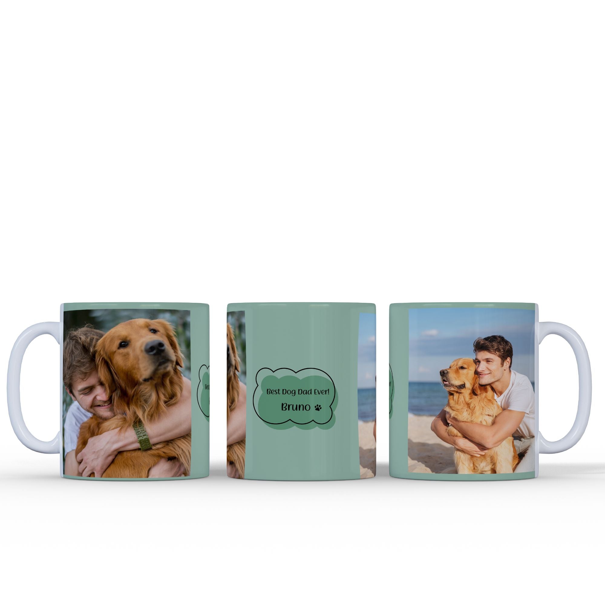 Personalised Mug Best Dog Dad with Photos - Sweetie