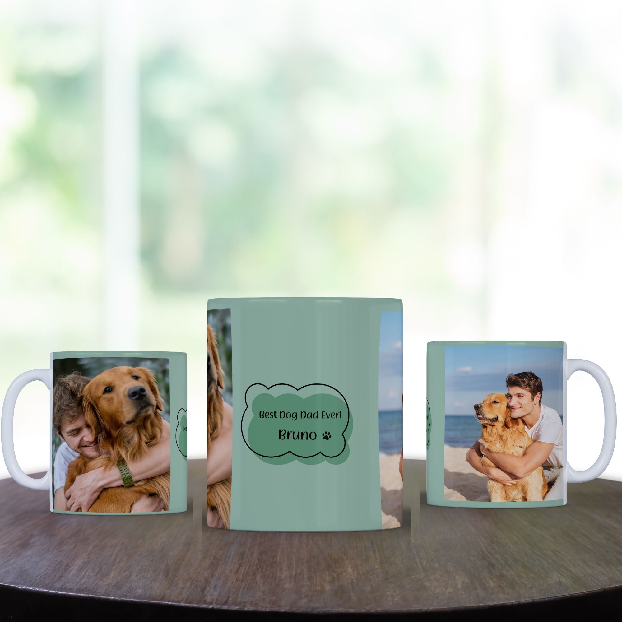Personalised Mug Best Dog Dad with Photos - Sweetie