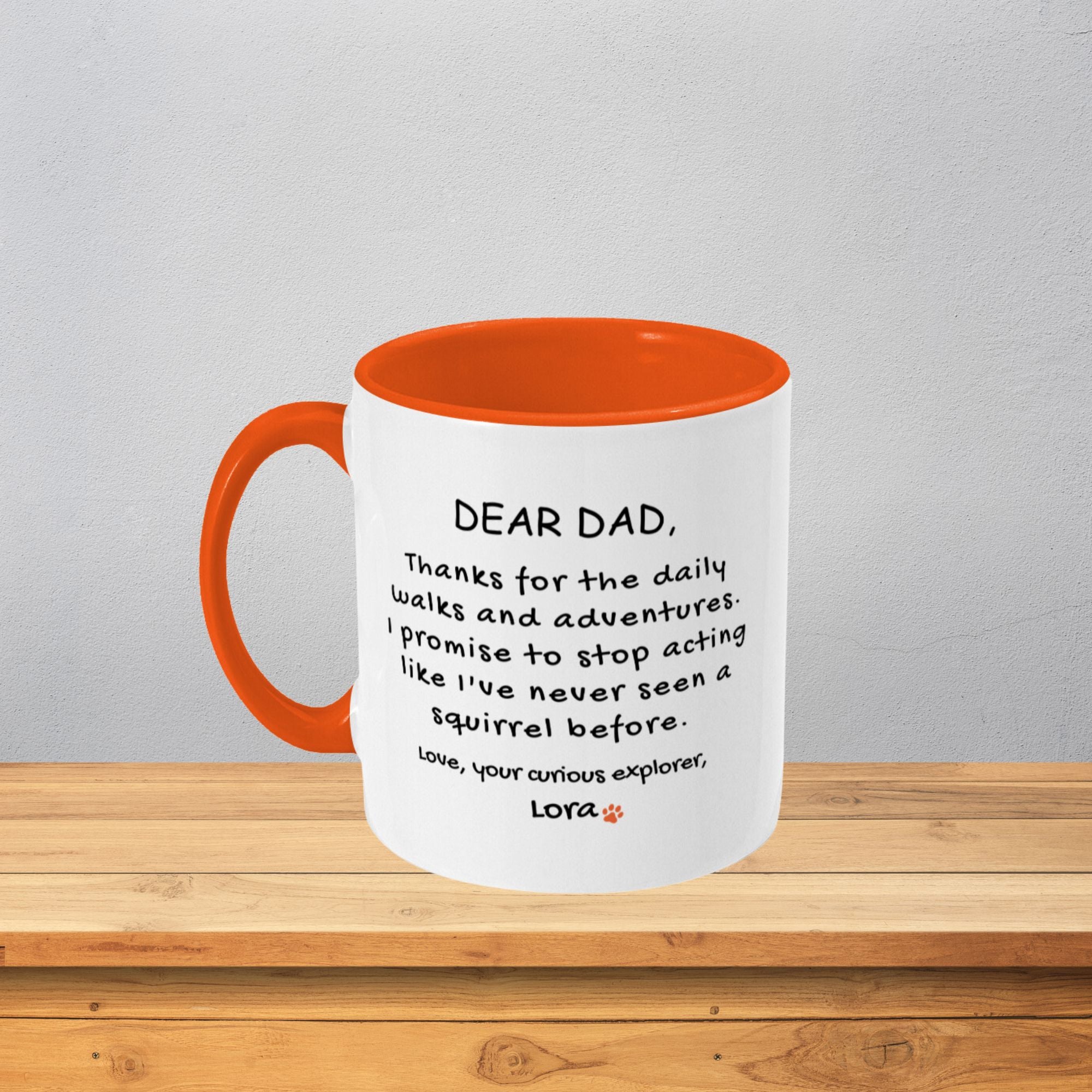 Personalised Name Funny Dear Dad Mug - Sweetie