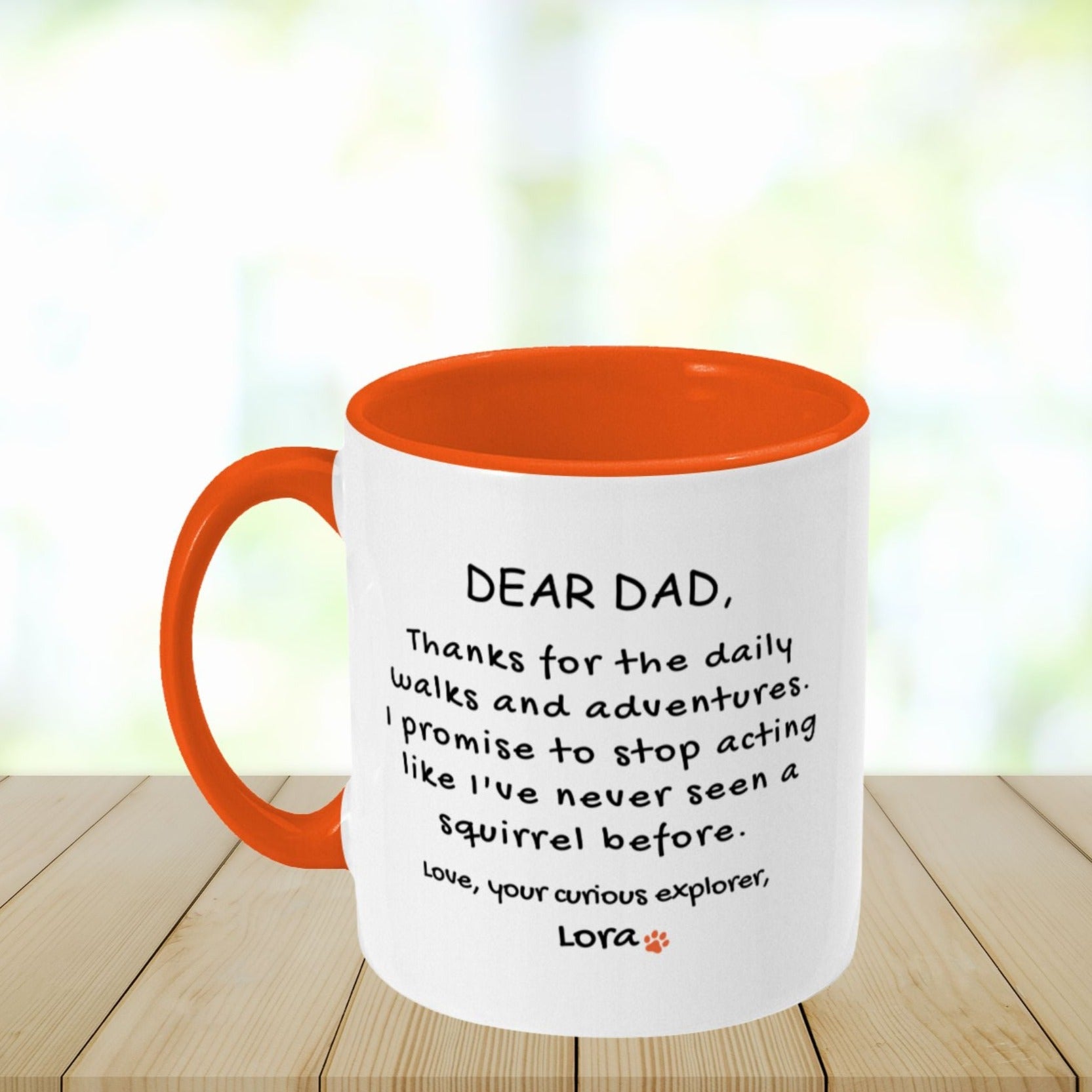 Personalised Name Funny Dear Dad Mug - Sweetie