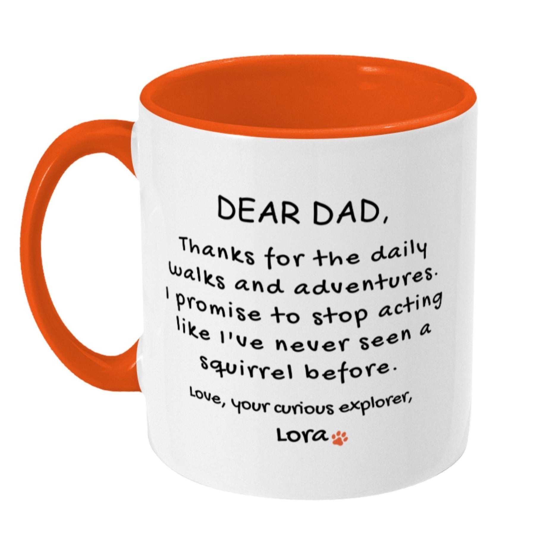 Personalised Name Funny Dear Dad Mug - Sweetie
