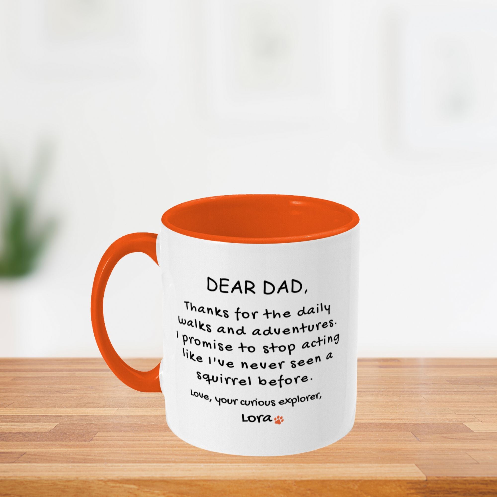 Personalised Name Funny Dear Dad Mug - Sweetie