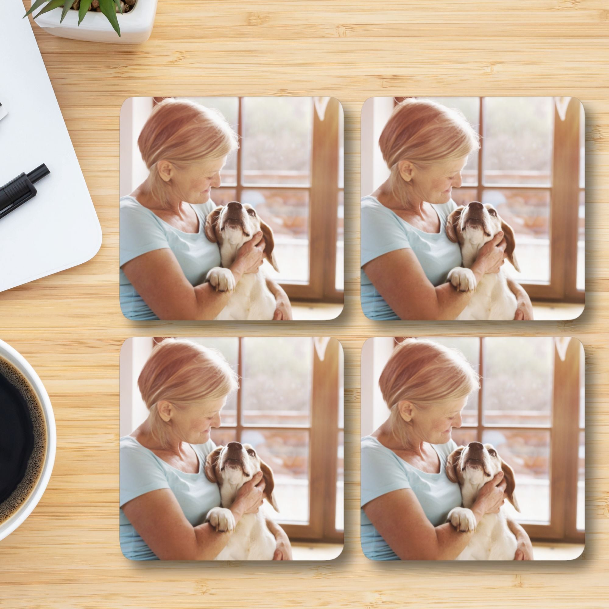 Personalised Photo Set of 4 Coasters - Sweetie