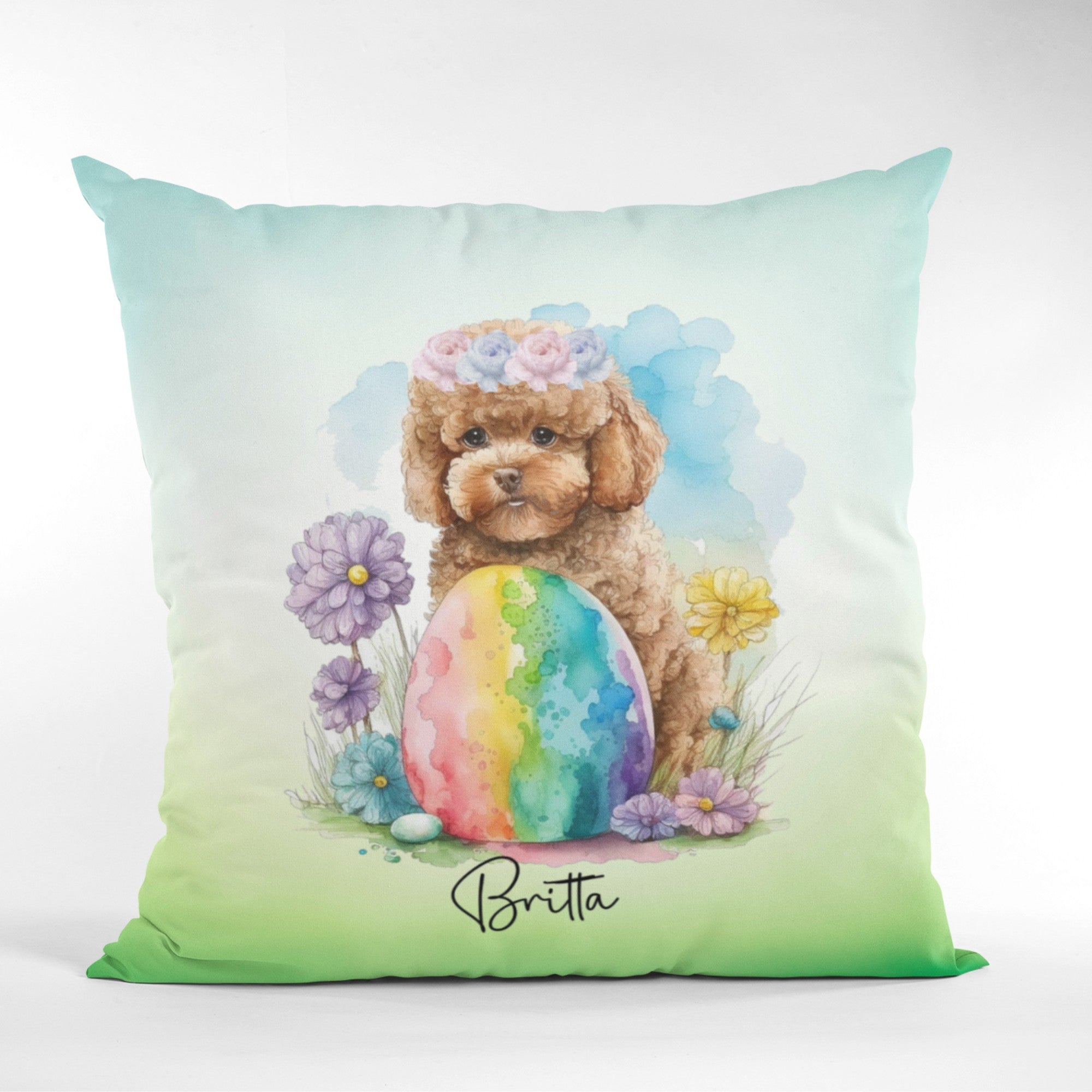 Personalised Poodle Decorative Cushion - Sweetie