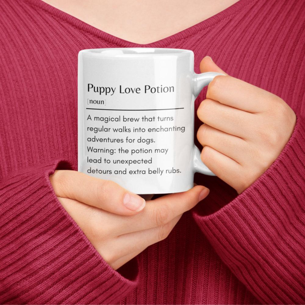 Puppy Love Potion Definition Mug -11oz Ceramic Funny Mug - Sweetie